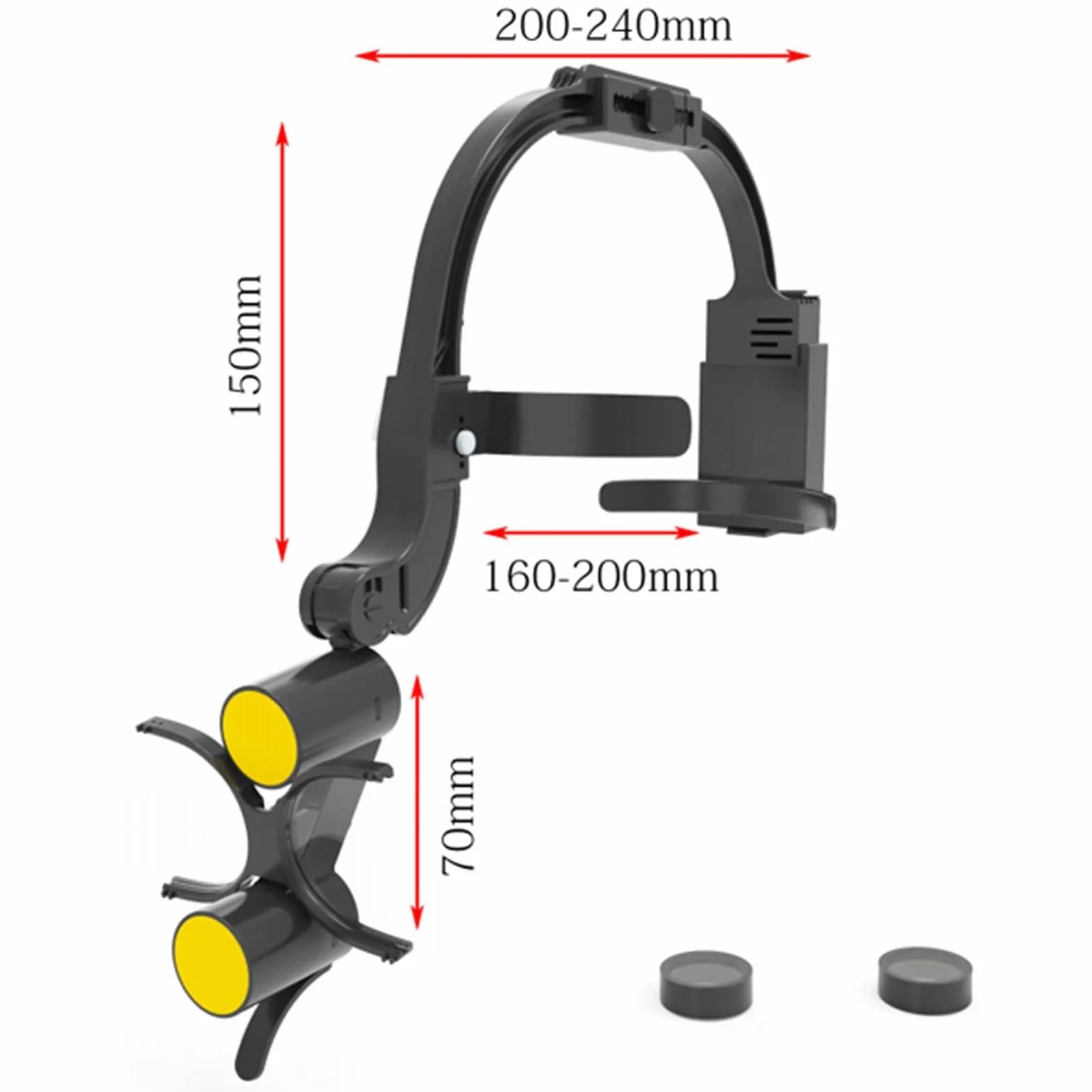 Lupa Frontal Dental Inalámbrica 3,5X 5W LED Quirúrgica Portátil