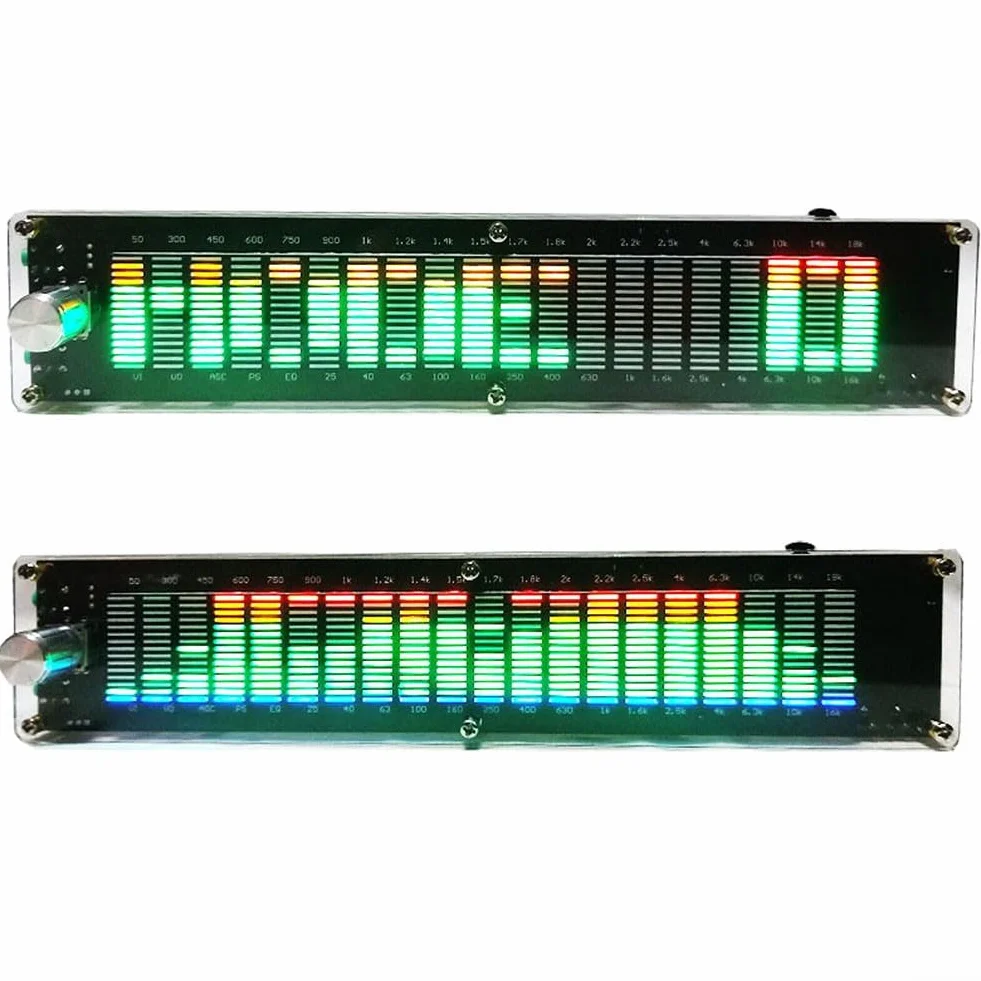 Pantalla LED de nivel de audio, indicador de espectro de música, ecualizador para DSP, analizador de espectro de audio de música, medidor de VU, pantalla LED USB (con para DSP)