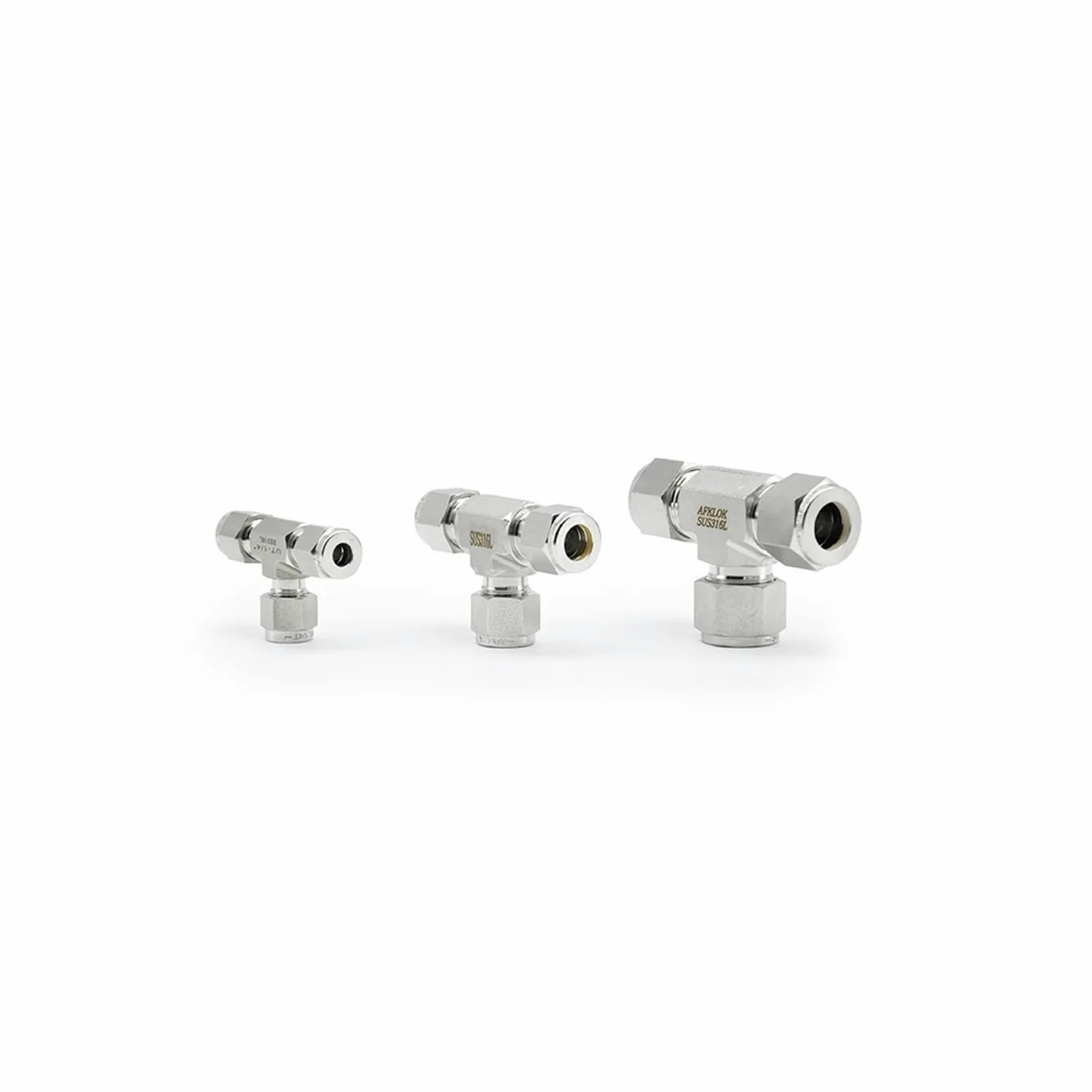 1pc Union Tees 6mm 8mm 10mm 12mm 14mm Stainless Steel SS316 Union Tee Double Ferrule Fitting Metric Tube Fittings(10mm) Plumbing Fittings