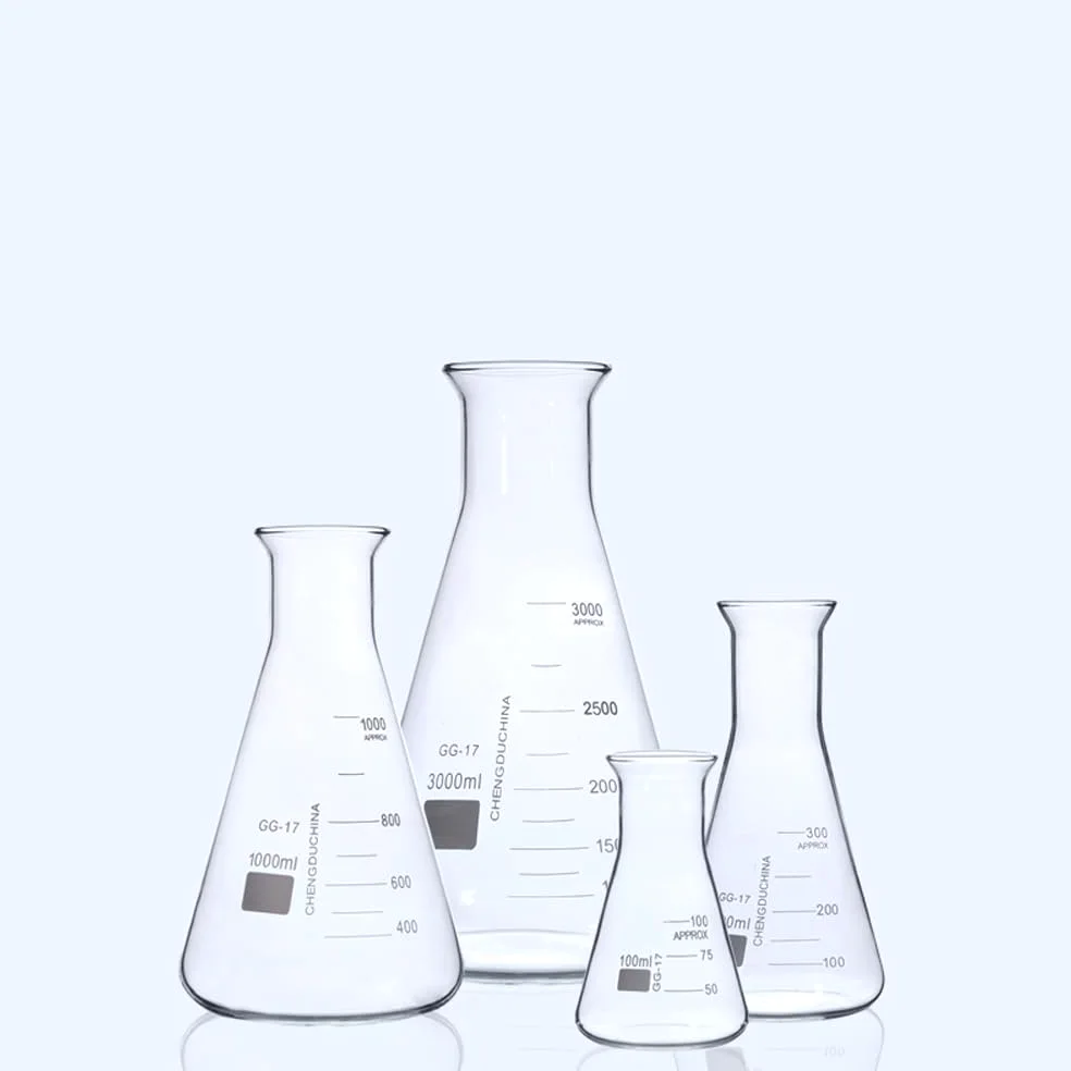 Campana de vidrio graduada GG-17, 50 100 250 500 1000ml, botella de boca ancha, cristalería de laboratorio, experiencia química(2000ml 2PCS)