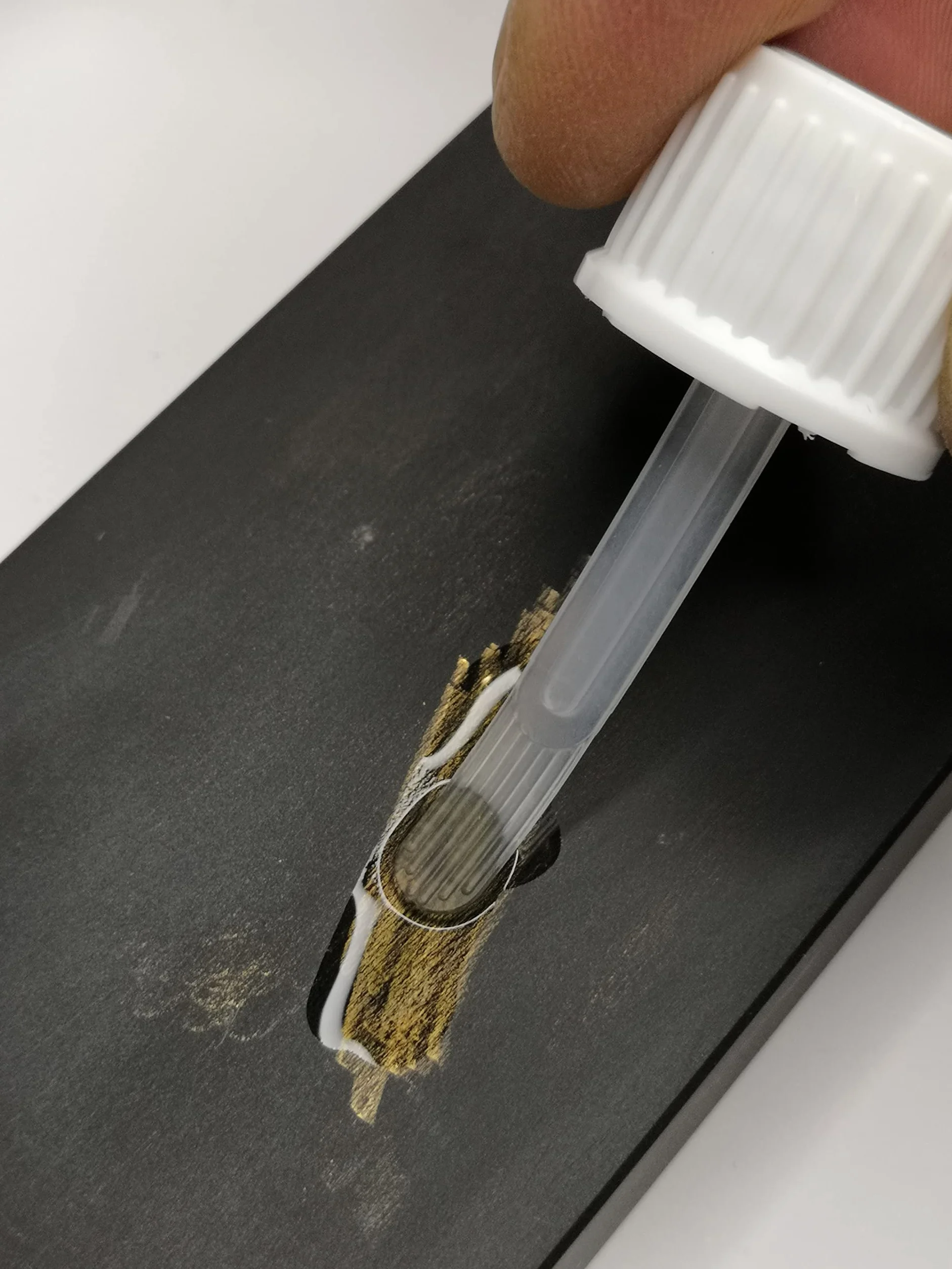 Kit probador de metales preciosos 6 frascos oro 9K 14K 18K 24K plata platino piedra de toque