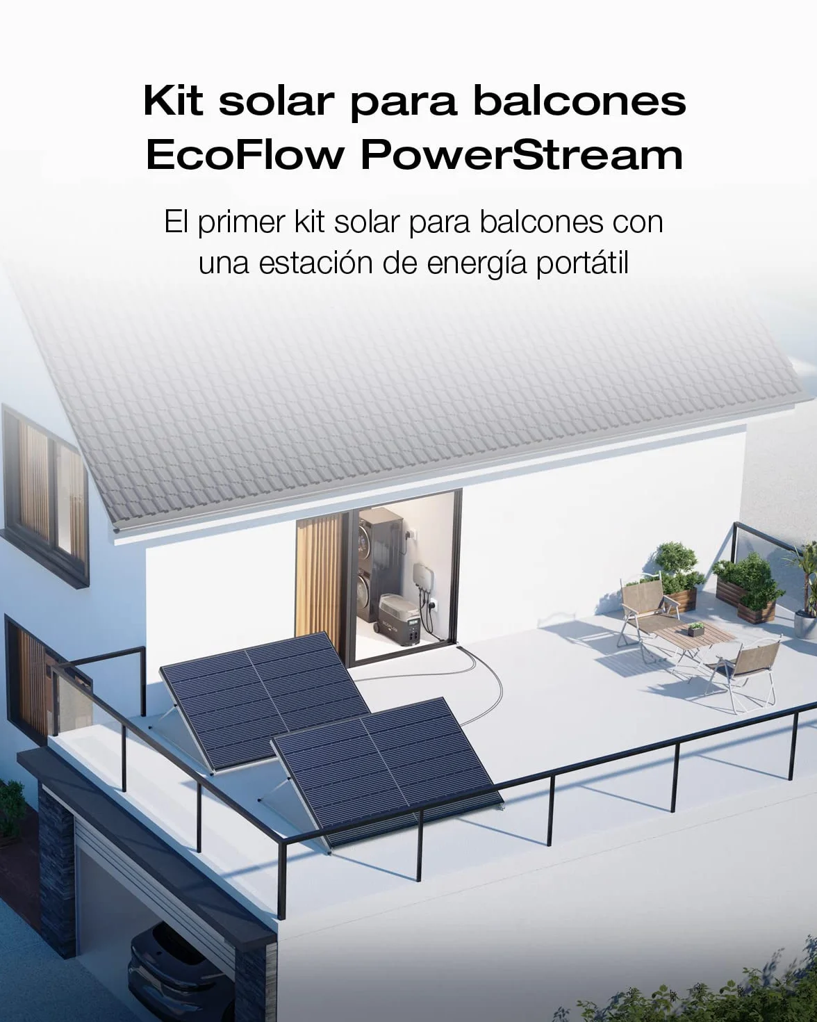 Micro Reverse (800W), 2*Panel Solar de 400W, Cable de DELTA PRO con Generador Solar Portátil DELTA PRO