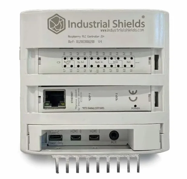 Industrial Shields Raspberry PLC 21 – PLC industrial basado en Raspberry Pi 4 (4GB), 21 Entradas/Salidas, RS485, I2C, SPI, UPS y RTC – Solución para Automatización e IoT Industrial