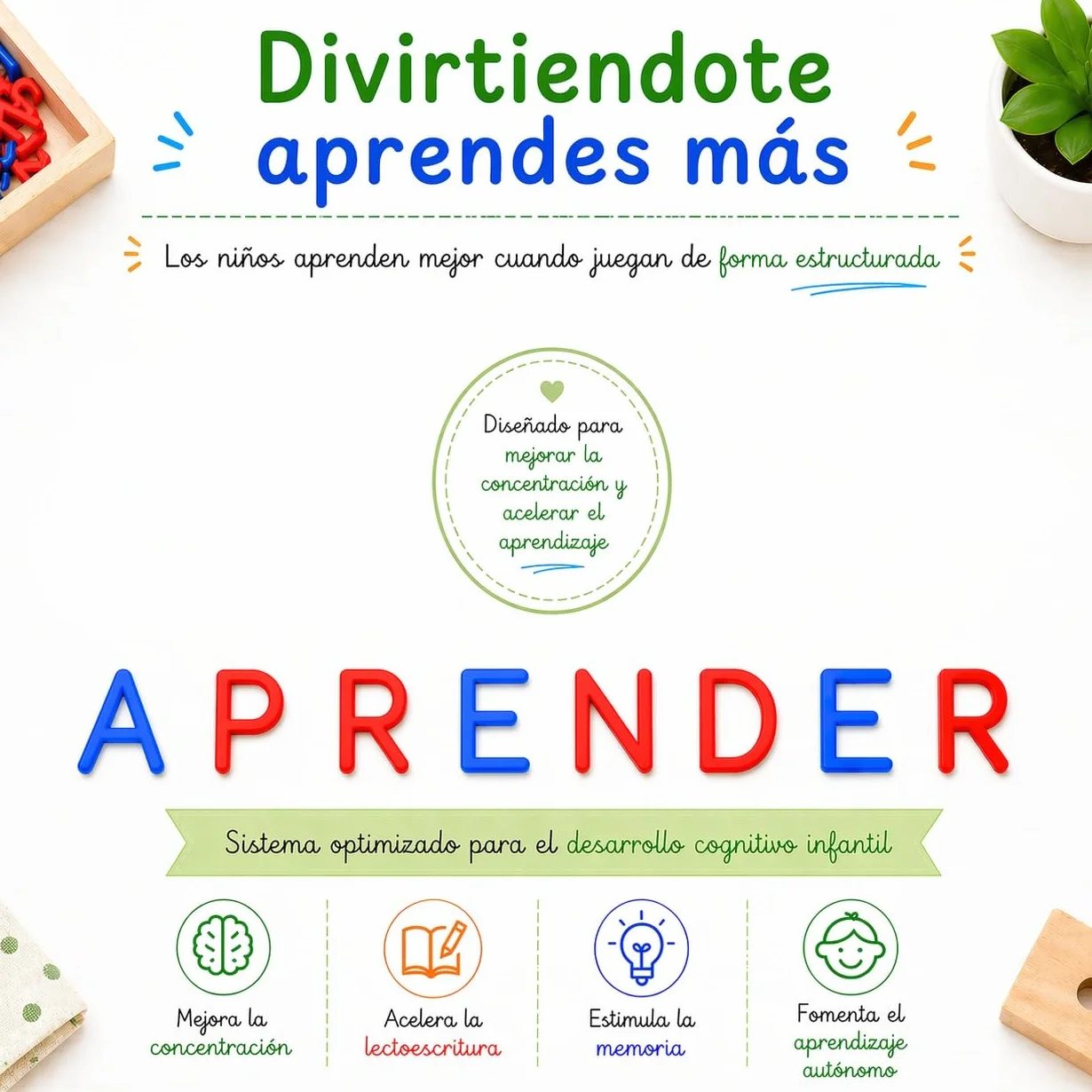 Letras Montessori MAYUSCULAS – Alfabeto Escolar Completo para Niños, Juego Educativo Aprender Leer y Escribir 3-6 Años