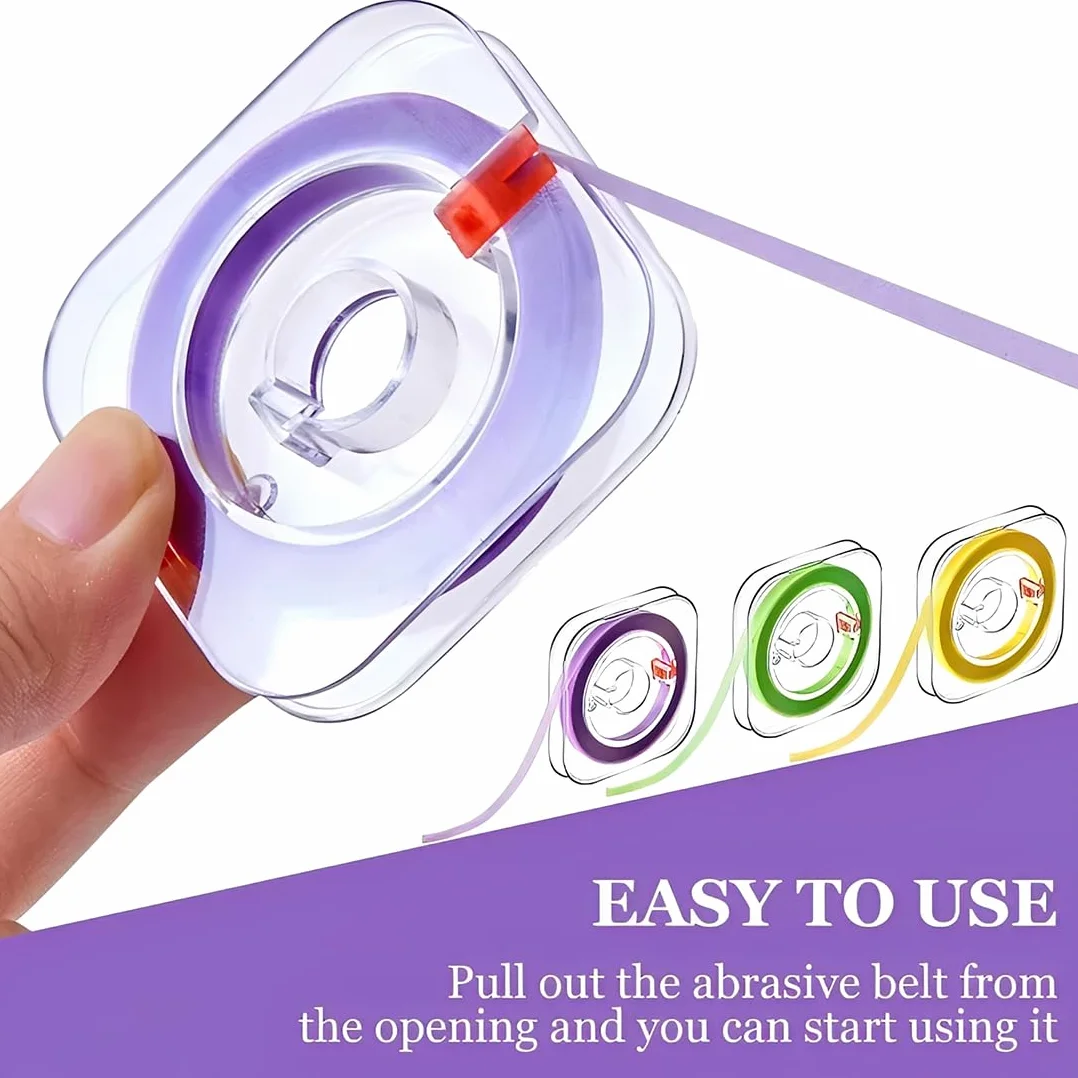 Tiras abrasivas interdentales papel de lija 20Um 30Um 50Um 6M*4Mm para dientes manchados