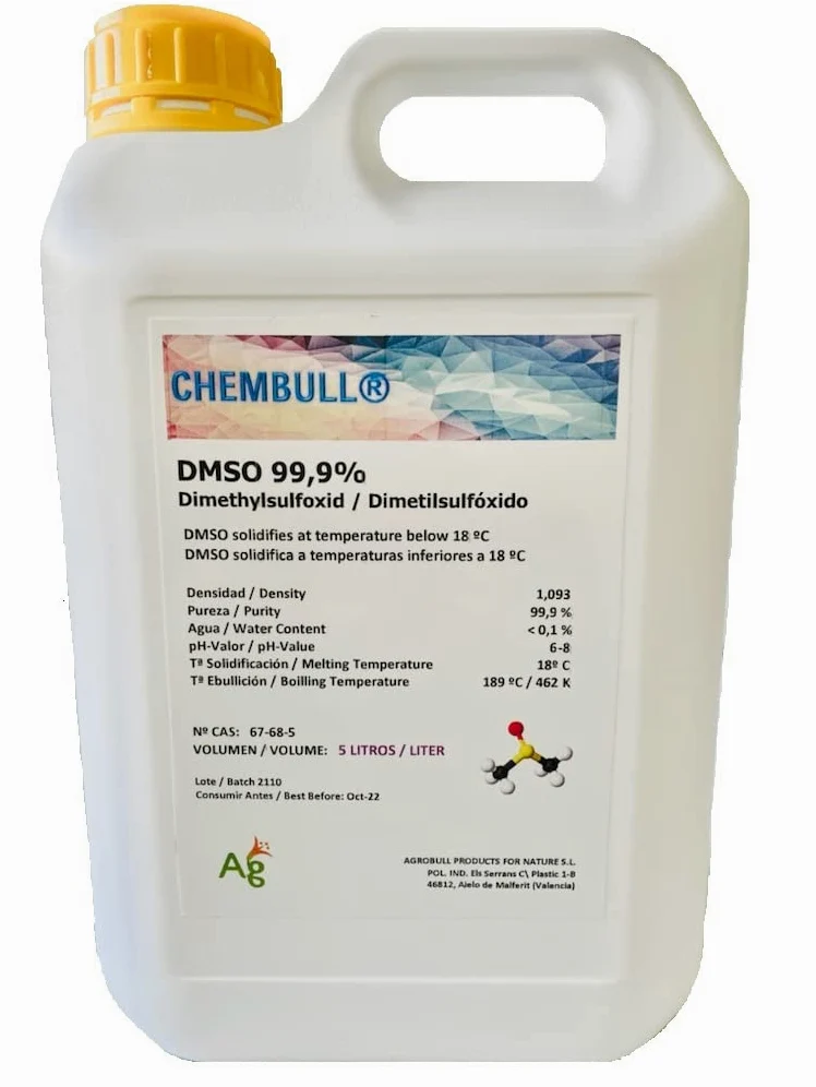 DMSO 99,9%, 5 Litros, dimetilsulfóxido 5l en Botella HDPE | CHEMBULL |