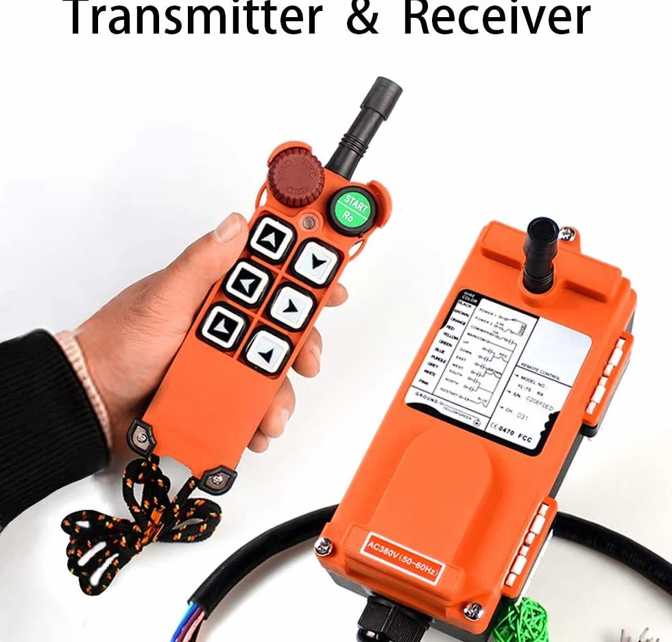 MXBAOHENG Control Remoto inalámbrico Industrial de 220 V para grúa/polipasto con 1 transmisor y 1 Receptor F21-E1