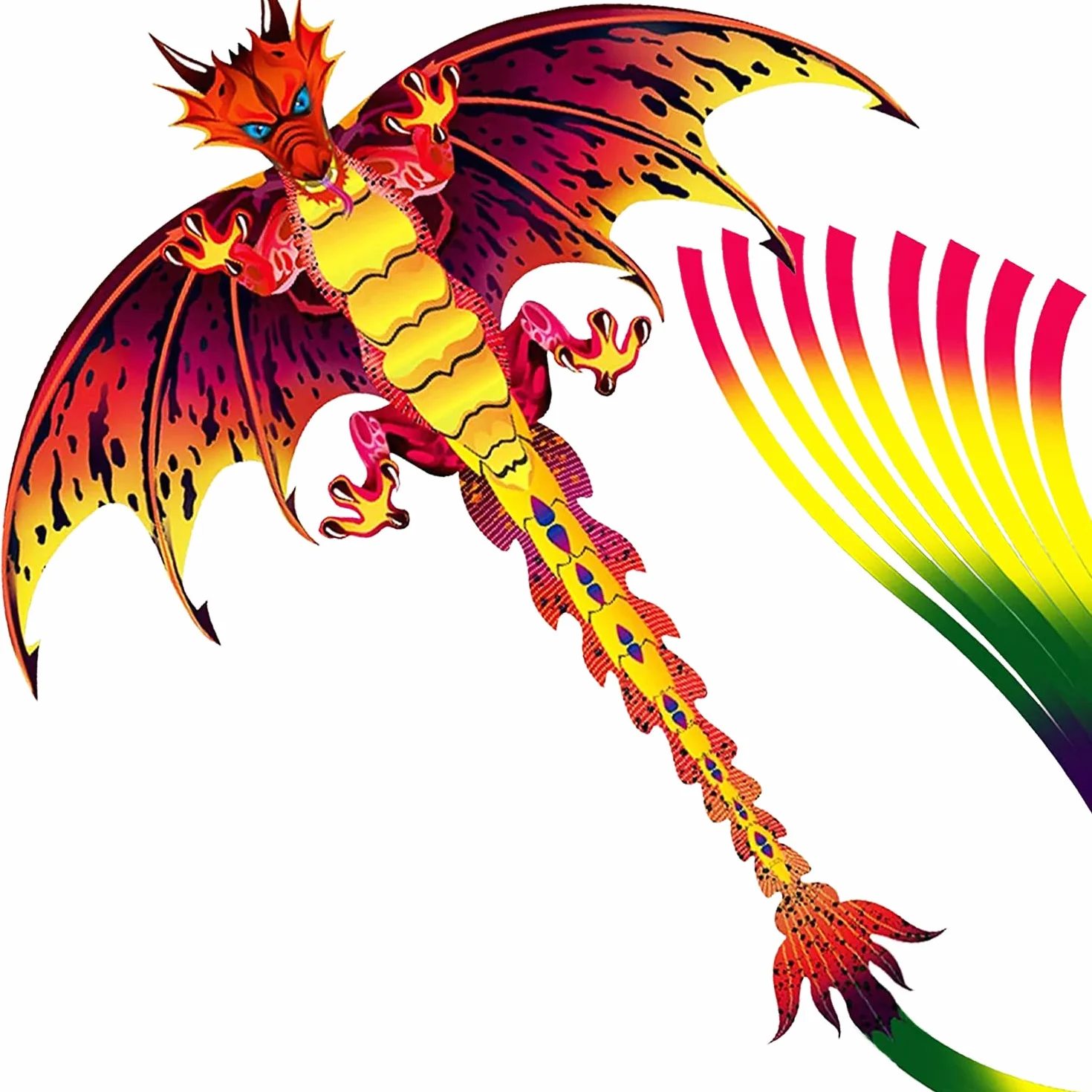 Dragón Cometa Precioso para Juegos al Aire Libre, Fácil de Volar y Montar
