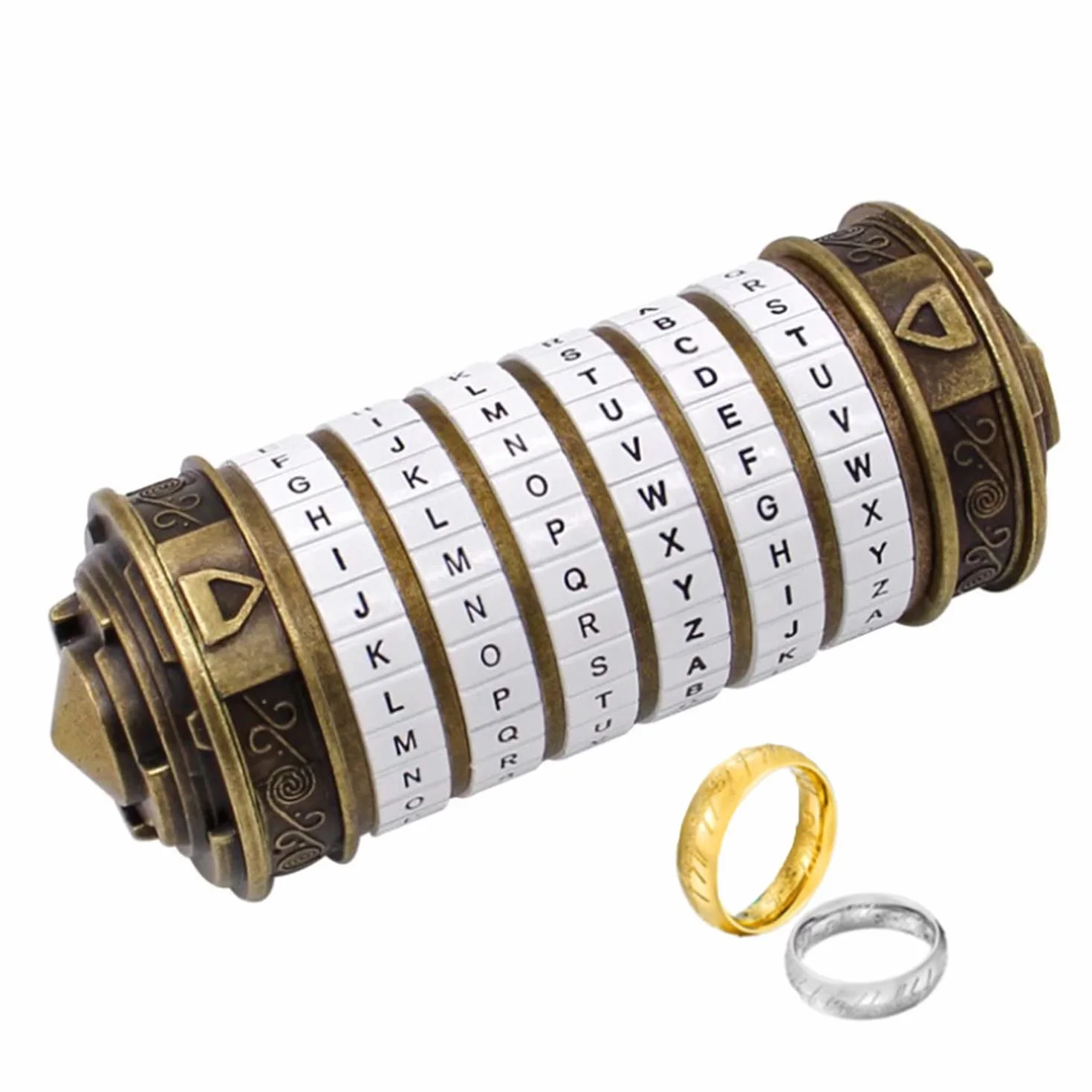 Cryptex Caja Rompecabezas Da Vinci Code Mini Lock Compartimentos Ocultos Regalo Misterioso