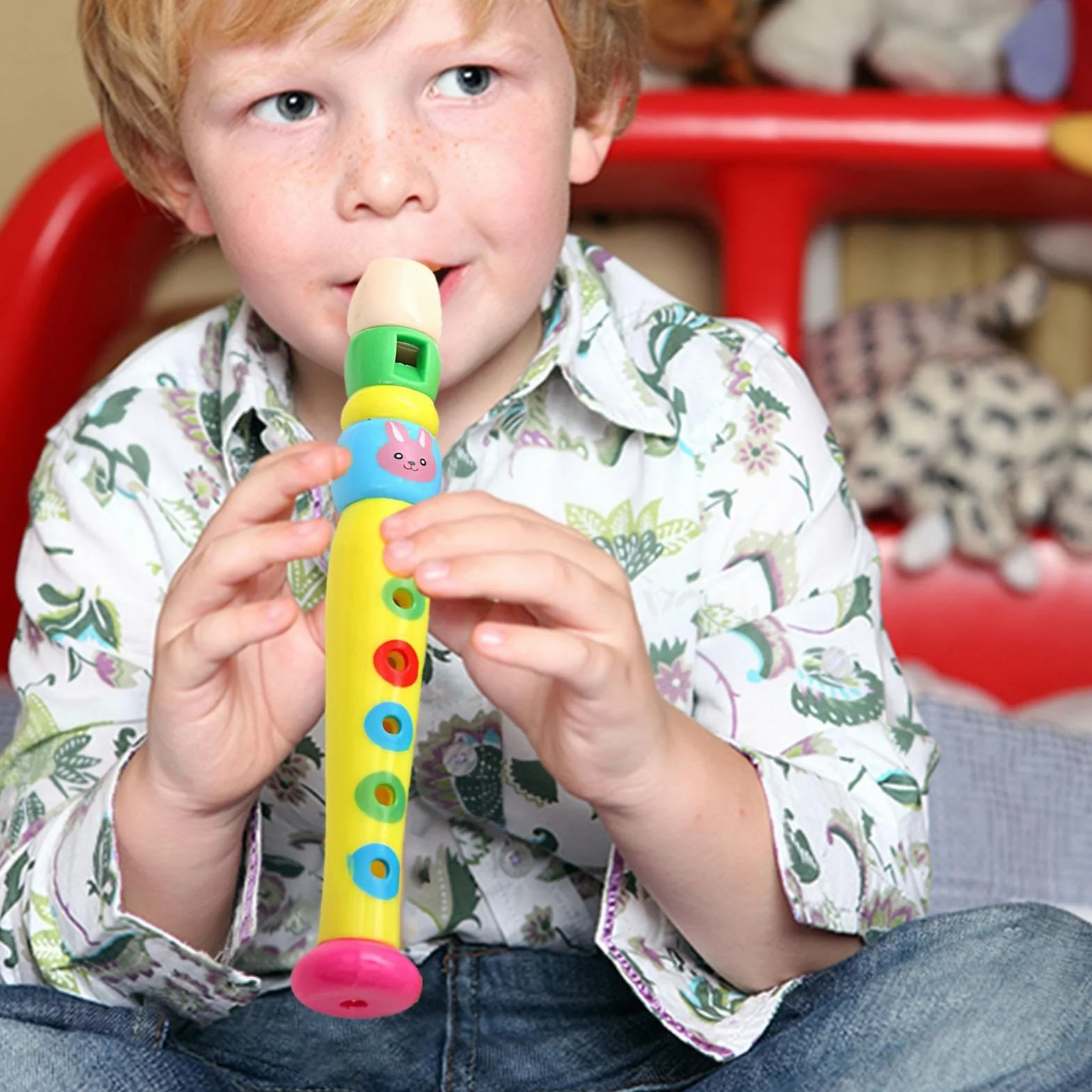 Flauta de Colores para Niños Juguete Musical de Madera Educativo Aprendizaje