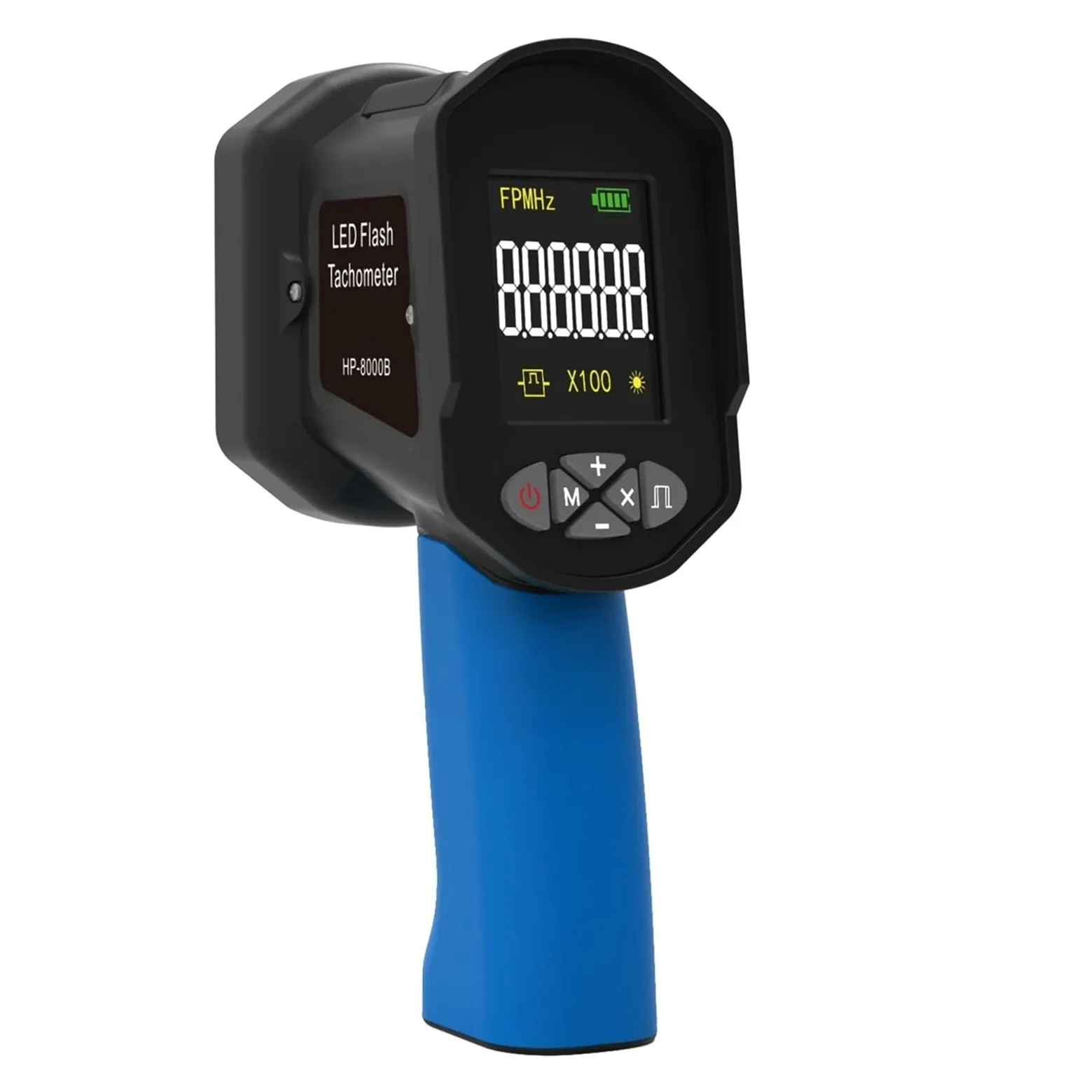 Estroboscopio digital de mano 0.001% Tacómetro con flash LED recargable Tacómetro estroboscópico sin contacto Para motores, tornos.