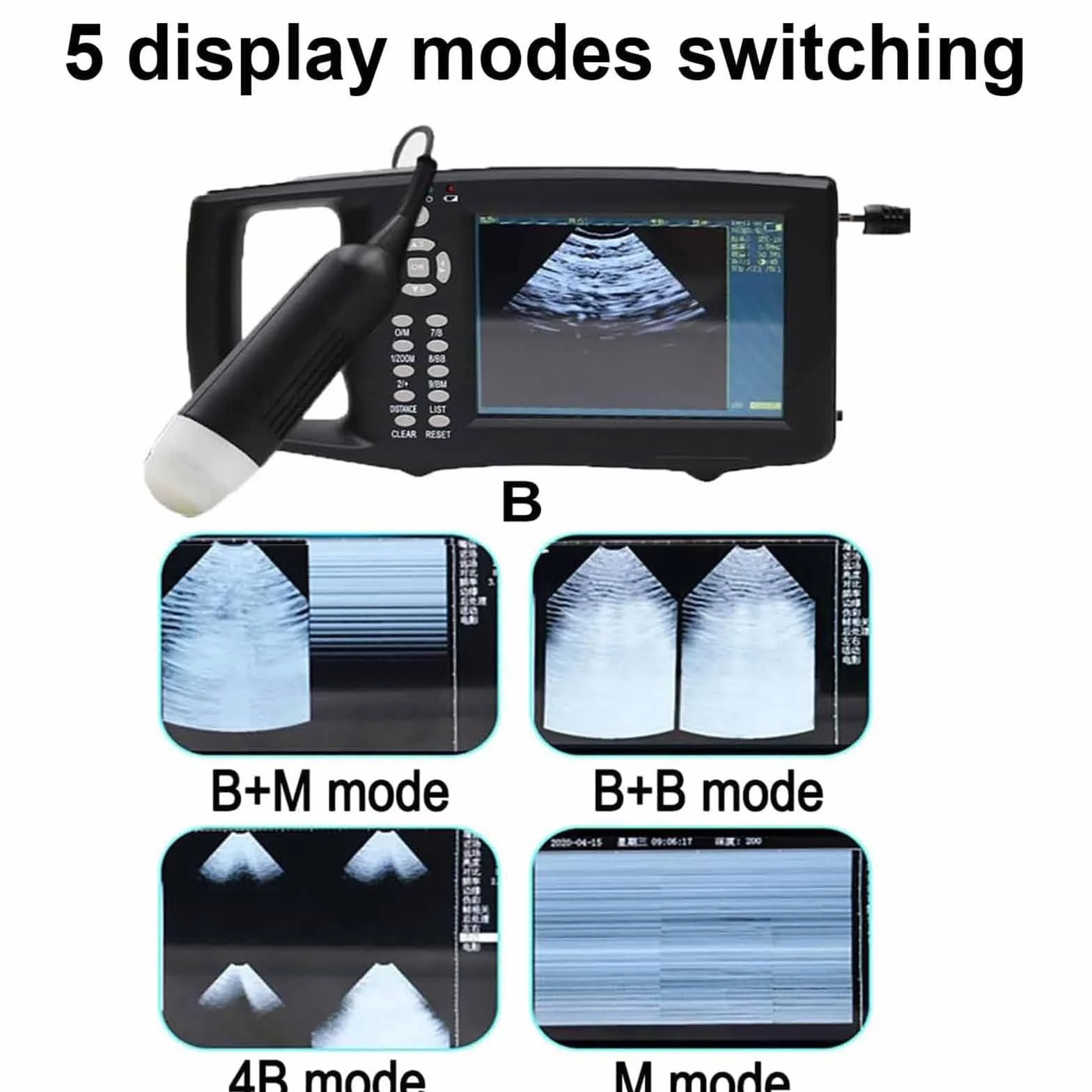 Ecógrafo Para Animales,Escáner Veterinario Para Gestación En Cerdas Y Ovejas,Detector Ultrasonido Veterinario Mano,Pantalla LED 5.6" Con Sonda 3.5 Mhz,Para Gestación En Cerdas Y Ovejas