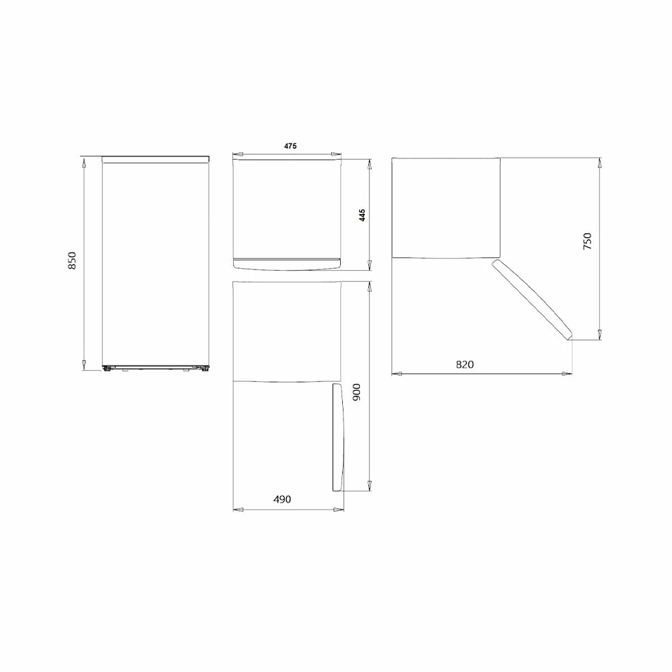 Svan Congelador Vertical Blanco SCV85502E 60L Puerta Reversible Bajo Ruido Clase E