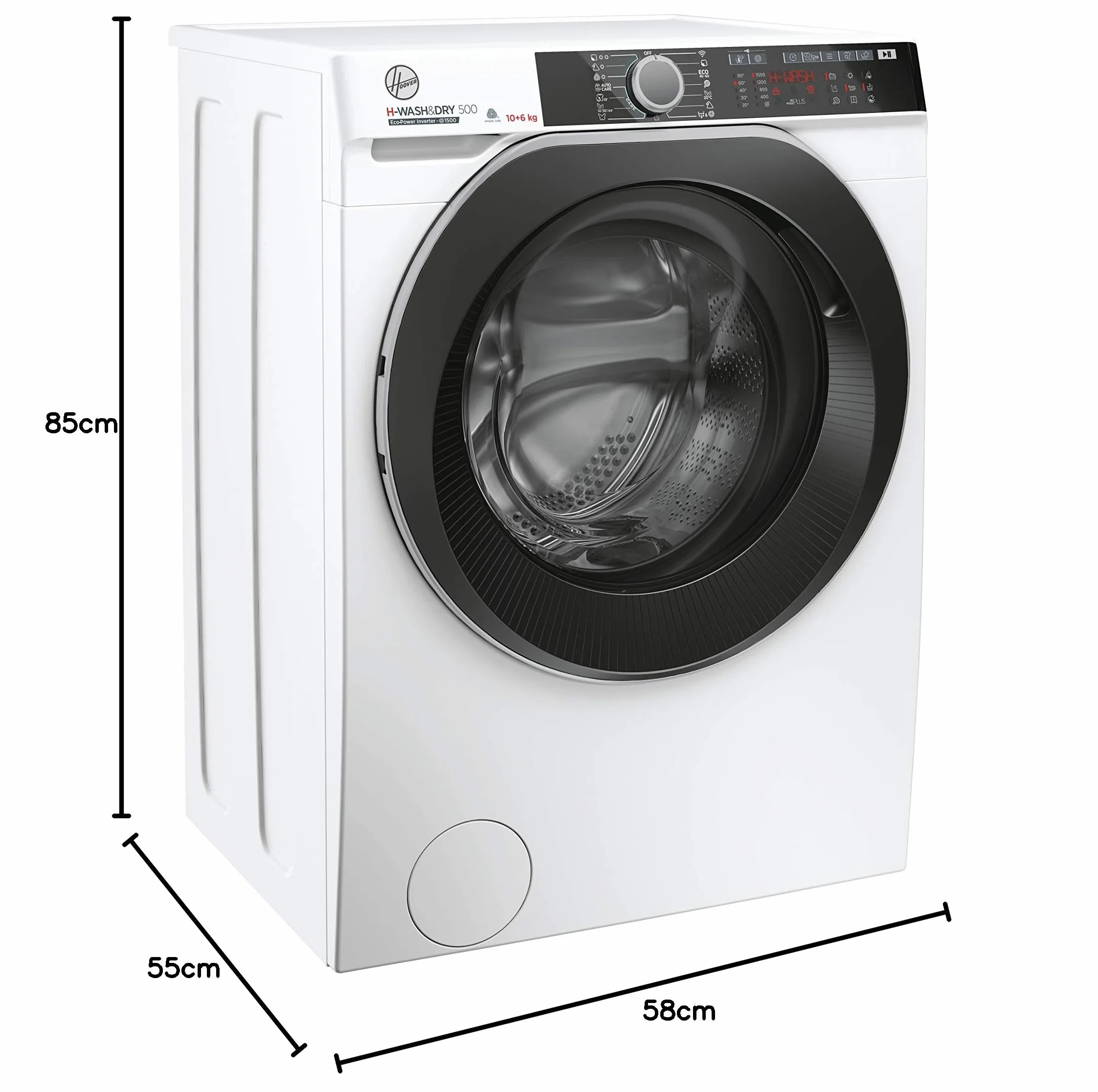 Hoover H-WASH&DRY 500 Lavadora seca 10+6 kg carga frontal 1500 rpm Wi-Fi BLE blanca