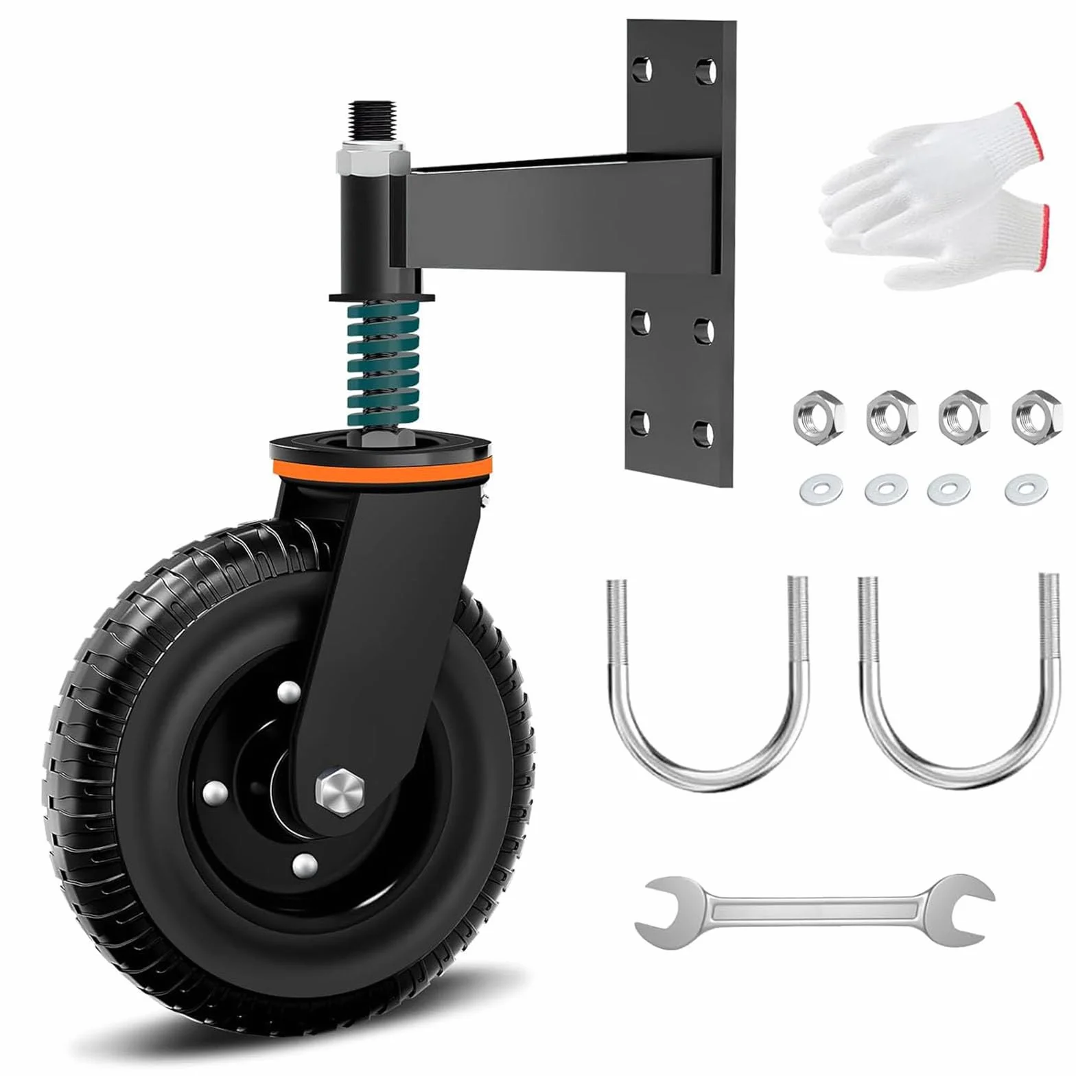 Rueda de Puerta de Valla de Compuerta de Tubo Metálico 600lb 360 Grados 20cm