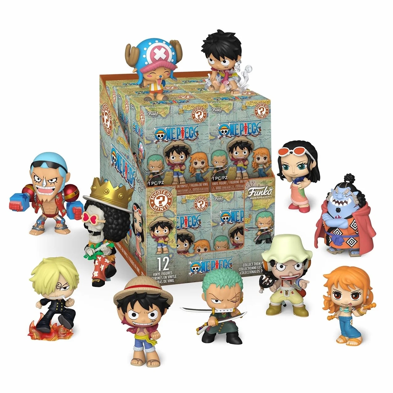 Funko Mystery Mini One Piece Straw Hat Crew Monkey D. Luffy Roronoa Nami Figura de Vinilo Coleccionable