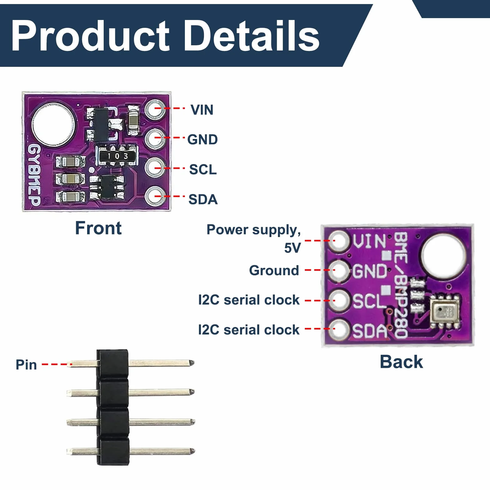 BME280 Módulo Sensor Temperatura Humedad Presión Barométrico Alta Precisión I2C SPI Arduino Raspberry Pi