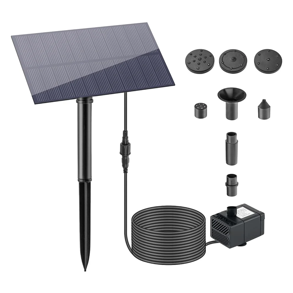Paneles solares, 5W 5V Panel de energía solar Bomba agua Decoración jardín con