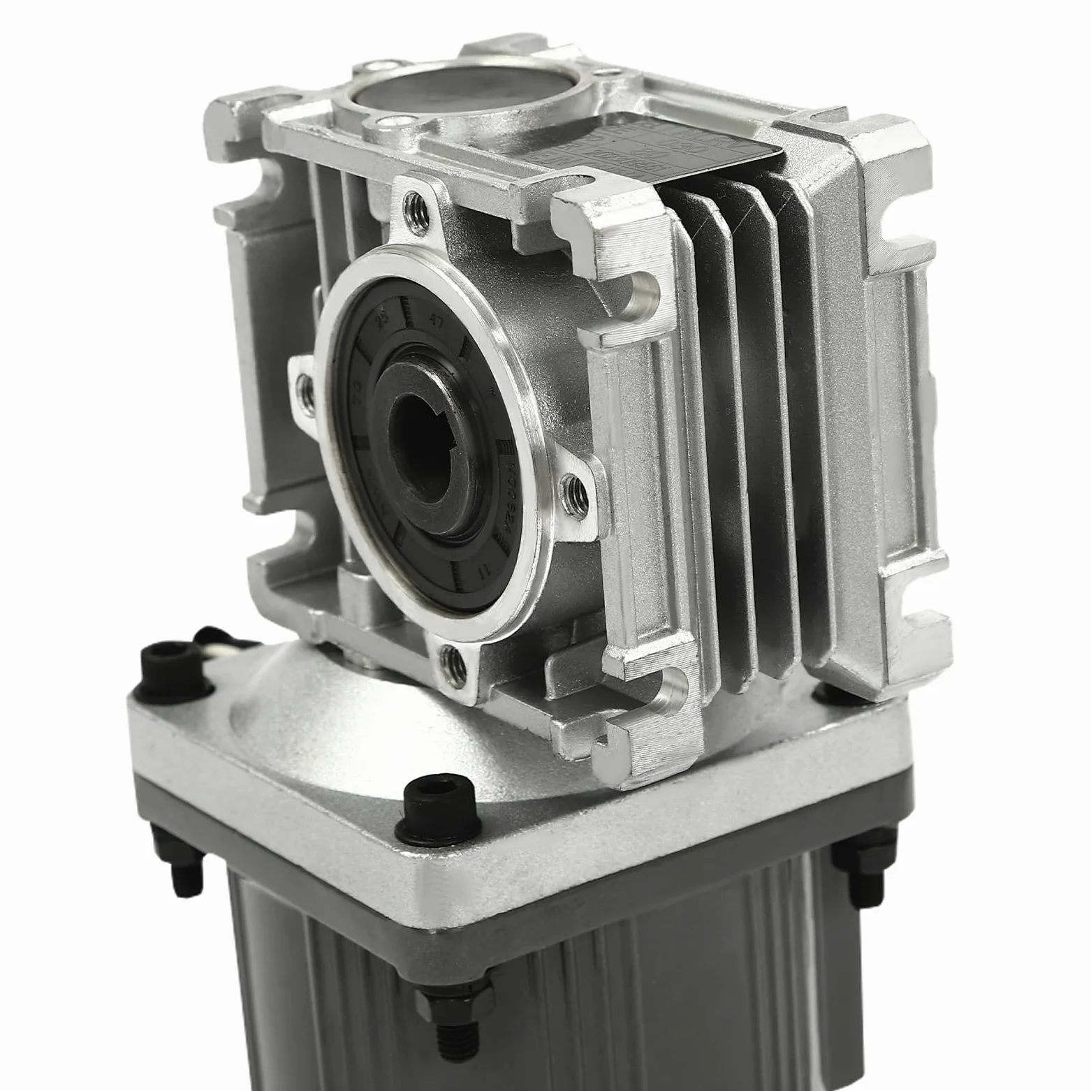 Motor de engranaje eléctrico, 220 V, motor reductor de engranaje con regulador de velocidad 90-1350 r/min, par nominal de 25 NM, para embalaje, impresión, alimentos (120 W, 80 K)