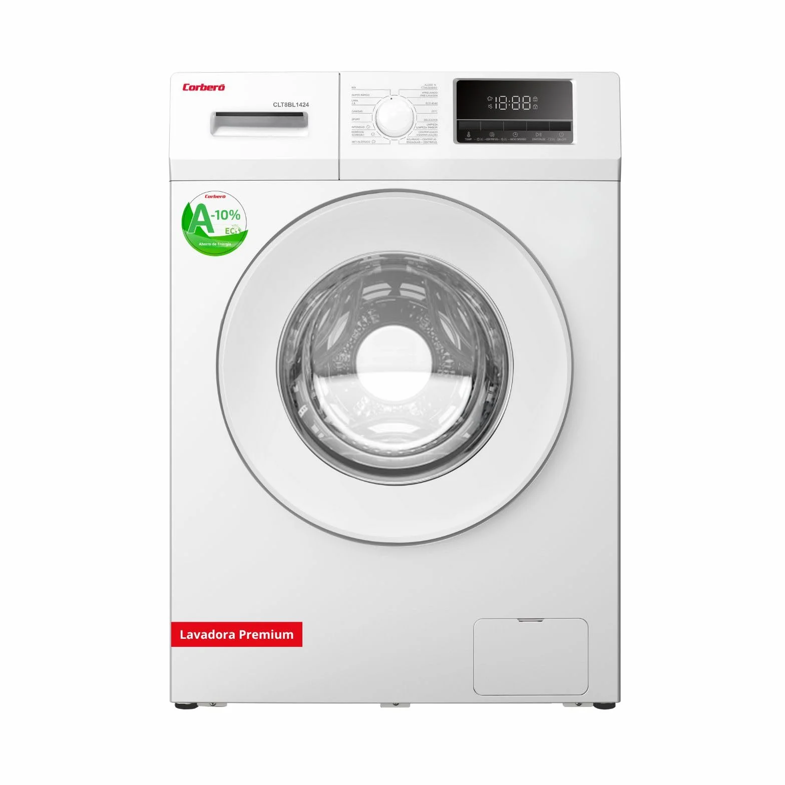 Corberó Lavadora Carga Frontal 8kg 1400 Rpm Motor Inverter CLT8BL1424 Blanco