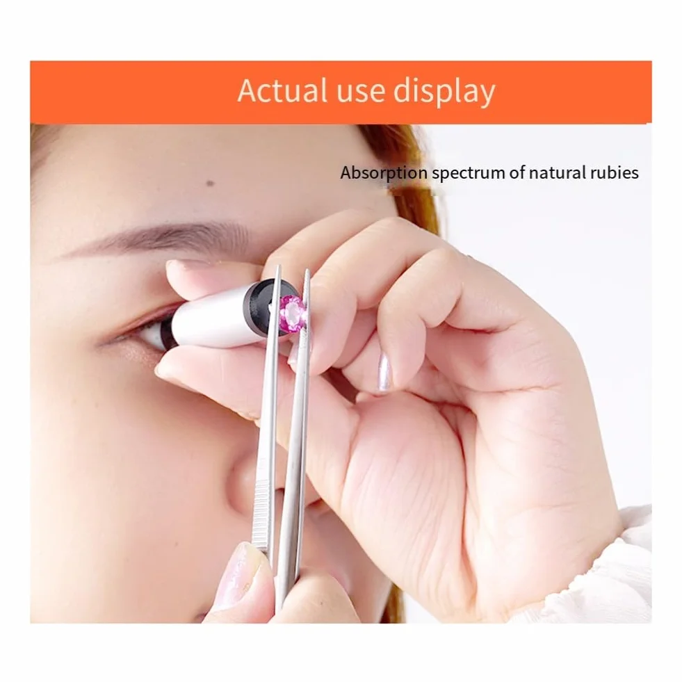 Espectroscopio gemológico de difracción 55 mm para joyero examinador de gemas