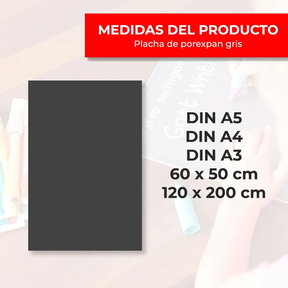Plancha Porexpan EPS 20 kg/m3 Grosor 40 mm Aislante Térmico Alta Densidad DIN A4