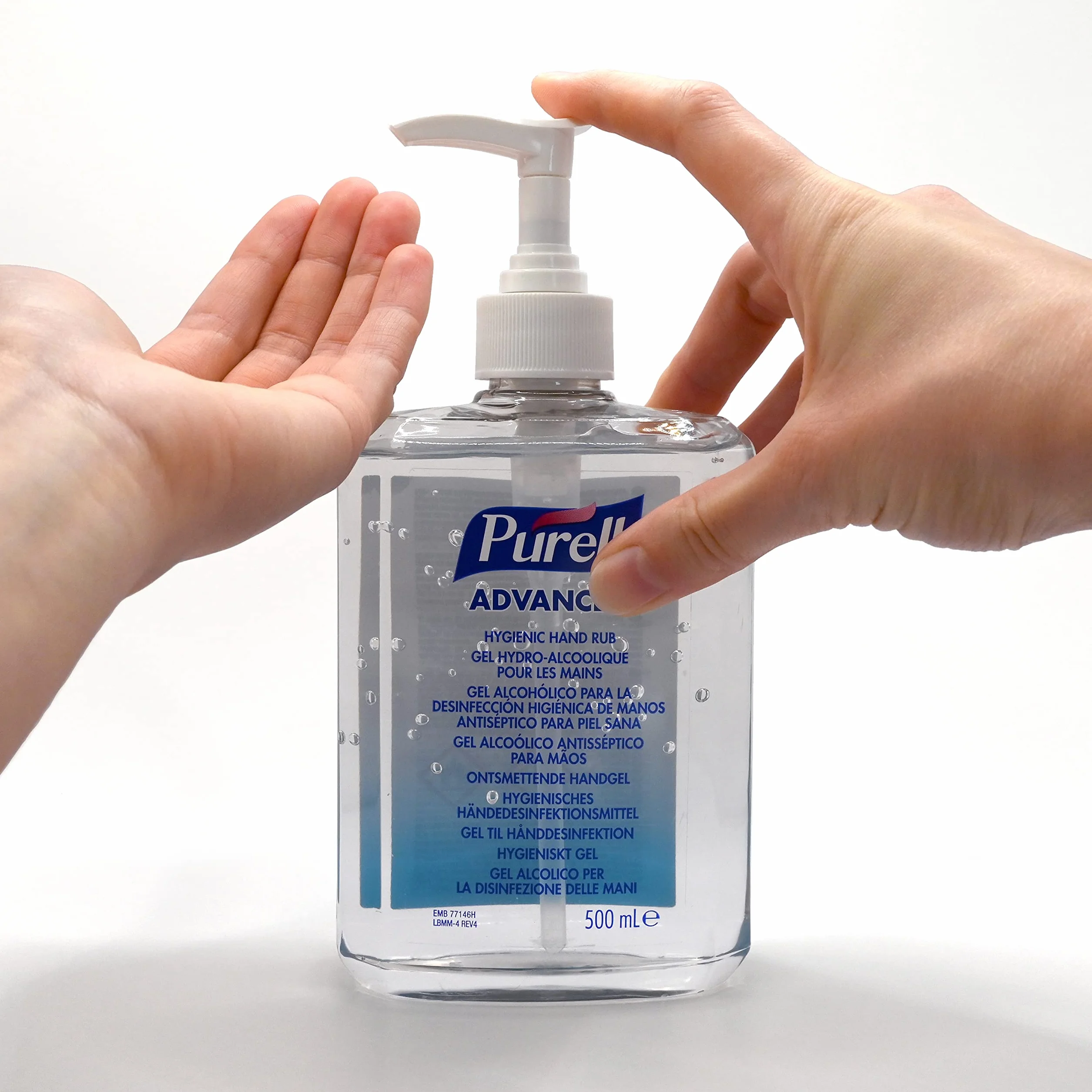 PURELL ADVANCED Gel hidroalcohólico DE MANOS 500ml, alcohol en gel desinfectante manos, 500ml Botella. Acaba con el 99,99% de los gérmenes más comunes que pueden resultar nocivos.