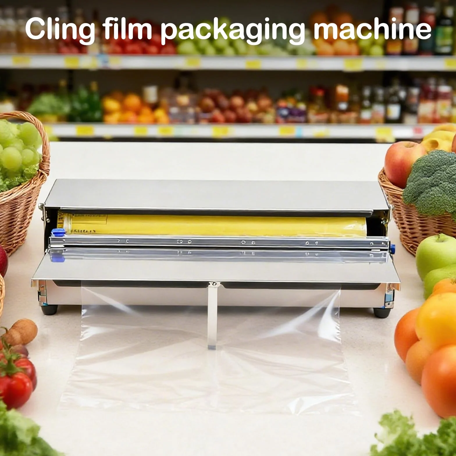 Dispensador de Film Alimentario 450 mm Acero Inoxidable 2 Cuchillas