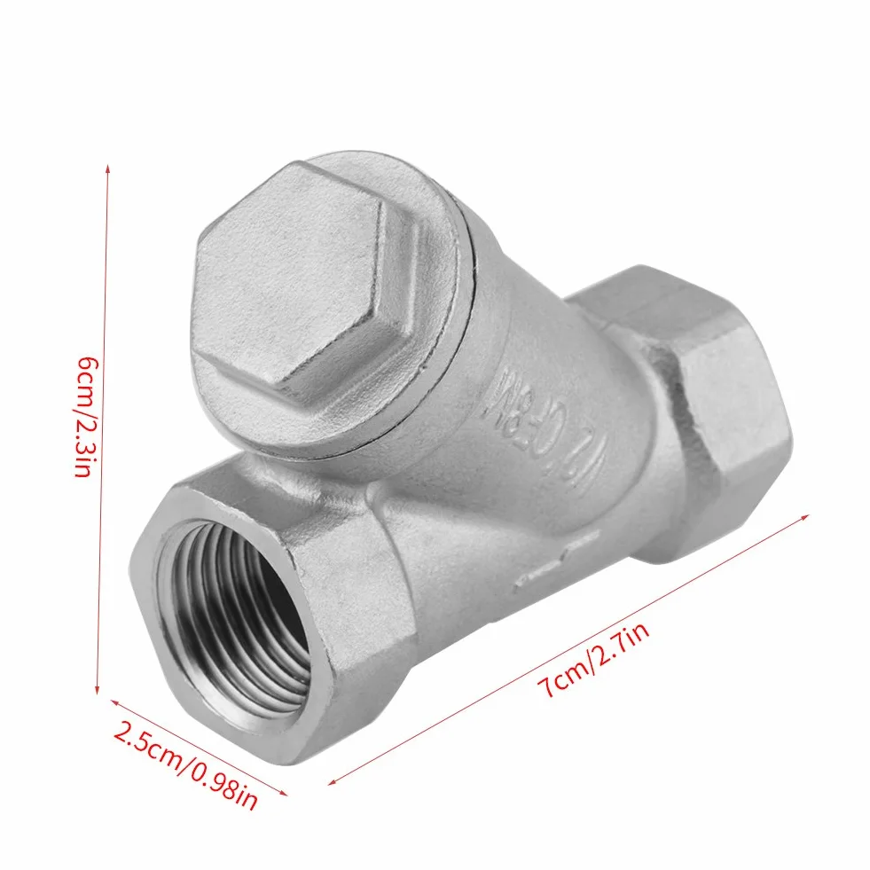 Colador Acero Inoxidable Malla DN15 NPT 1/2 Agua Aceite Gas