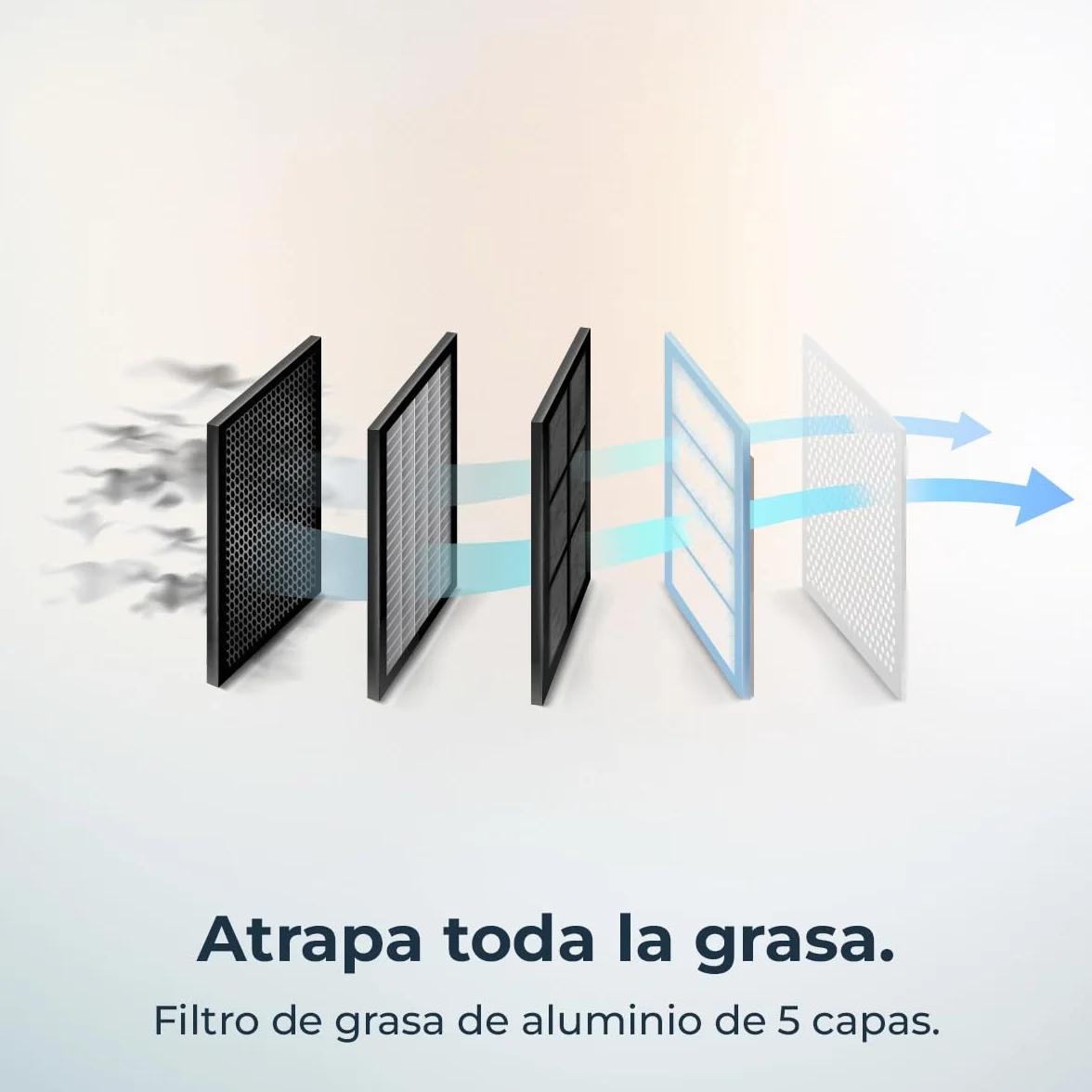 Cecotec Campana Extractora 90 Cm Integrable De Techo Bolero Flux Tir 908000 Glass White A++ Succión 800M3/H Control Remoto Filtro Carbono Booster