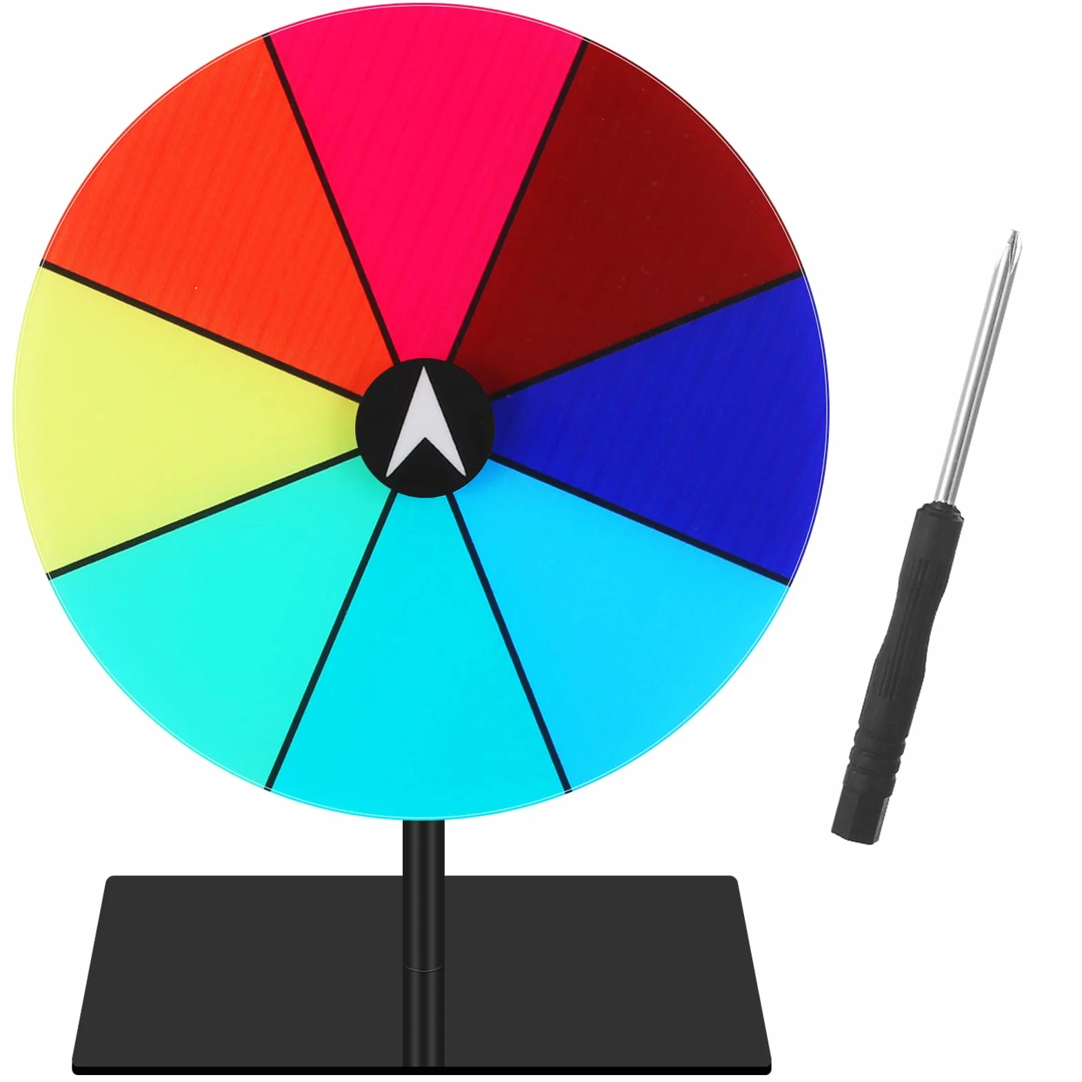 Ruleta de Premios Portátil Giratoria 8 Ranuras Ruleta de Colores de Suerte Editable para Ferias