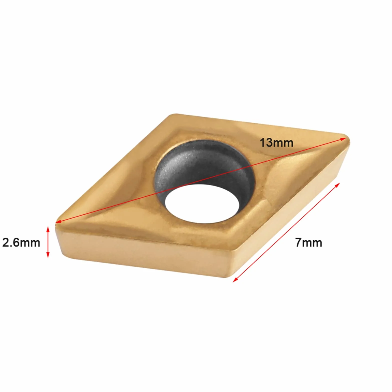 Insertos de Torno CNC DCMT070204 DCMT51.51 Cuchillos Carburo de Diamante Herramienta de torneado 10 Piezas