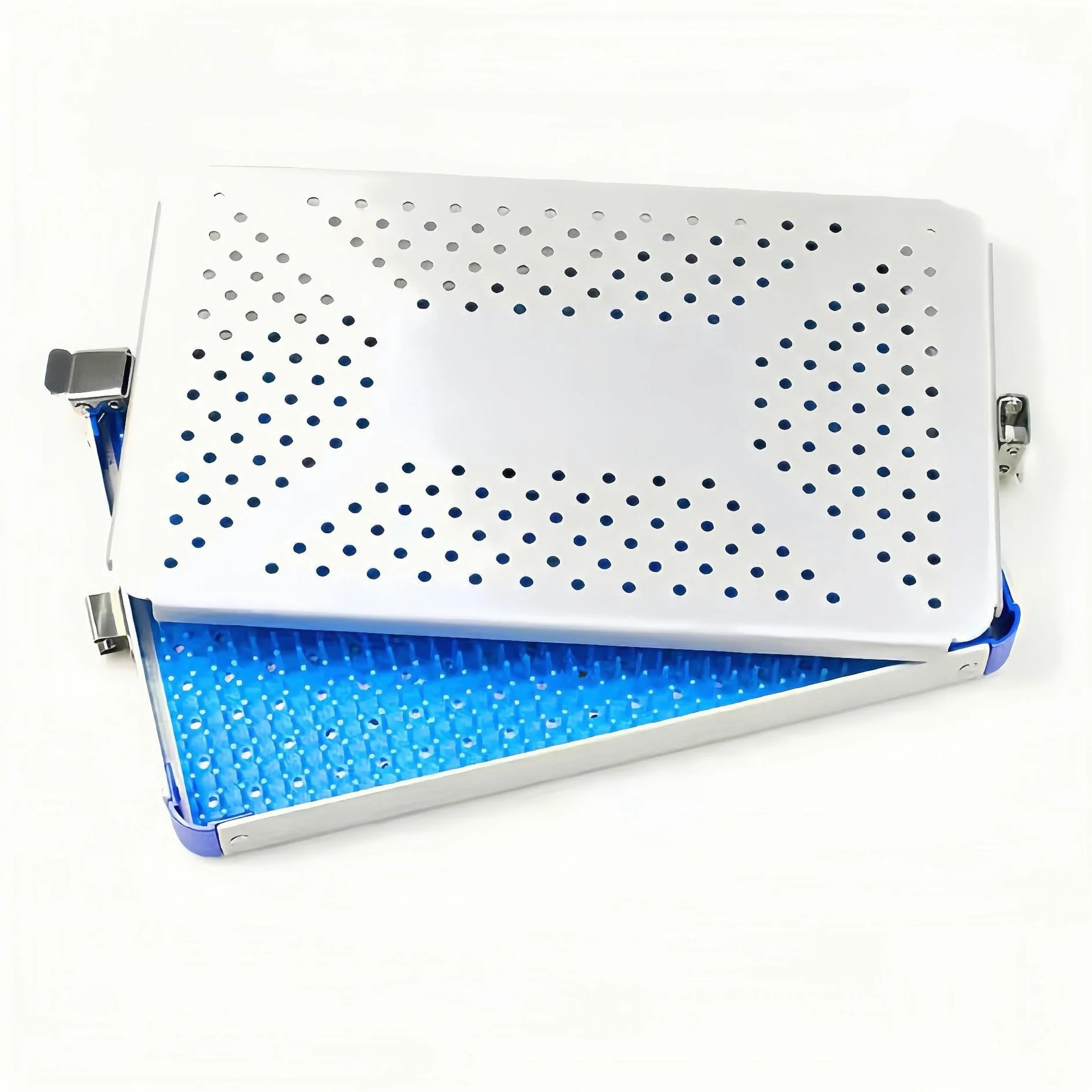 Estuche Esterilizador de Aluminio con Base Antigolpes，Caja Profesional para Herramientas Quirúrgicas, Odontológicas y de Estética