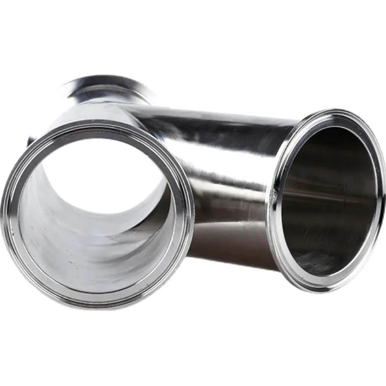 304 Stainless Steel Ferrule Y Type Pipe Fitting Connector Adapter Coupling ICXLPMC(38mm Ferrule OD 50.5)