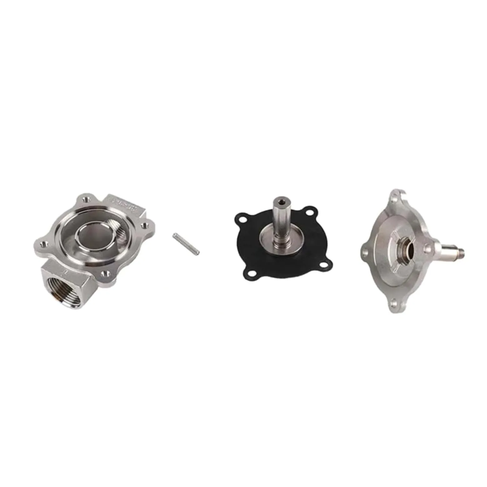Válvula solenoide de acero inoxidable normalmente cerrada 3/8", 1/2", 1-1/2" y 2", IP65, válvula control tubería, agua 220 V, 110, 24 12 Adecuado para baños y aseos(3/8",NPT)