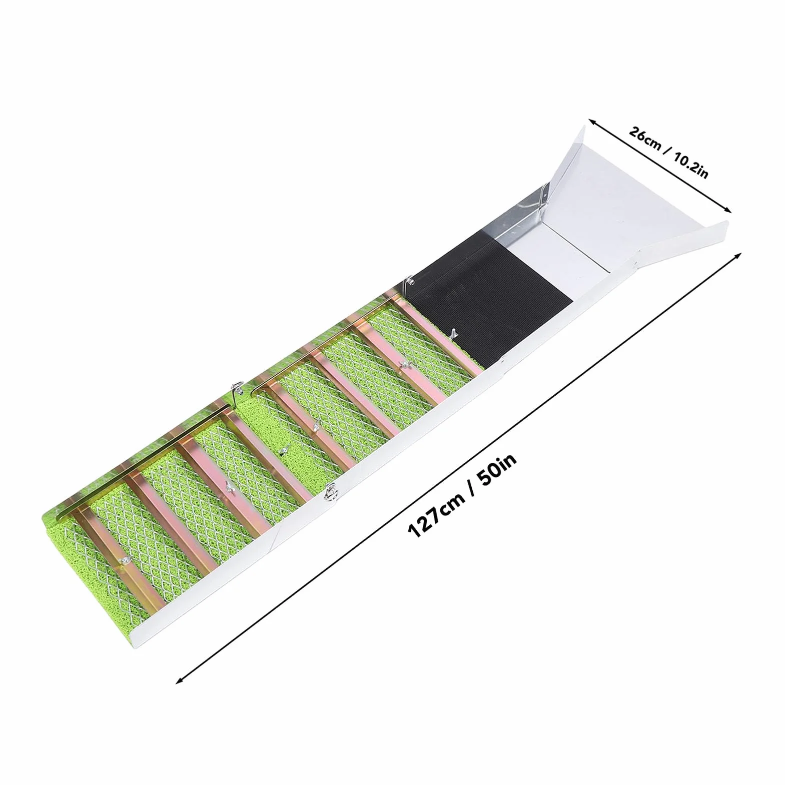 Caja de compuerta plegable de aleación de aluminio de 50 pulgadas, caja de compuerta plegable de 127 cm, equipo de minería de oro de aleación de aluminio, caja de compuerta portátil