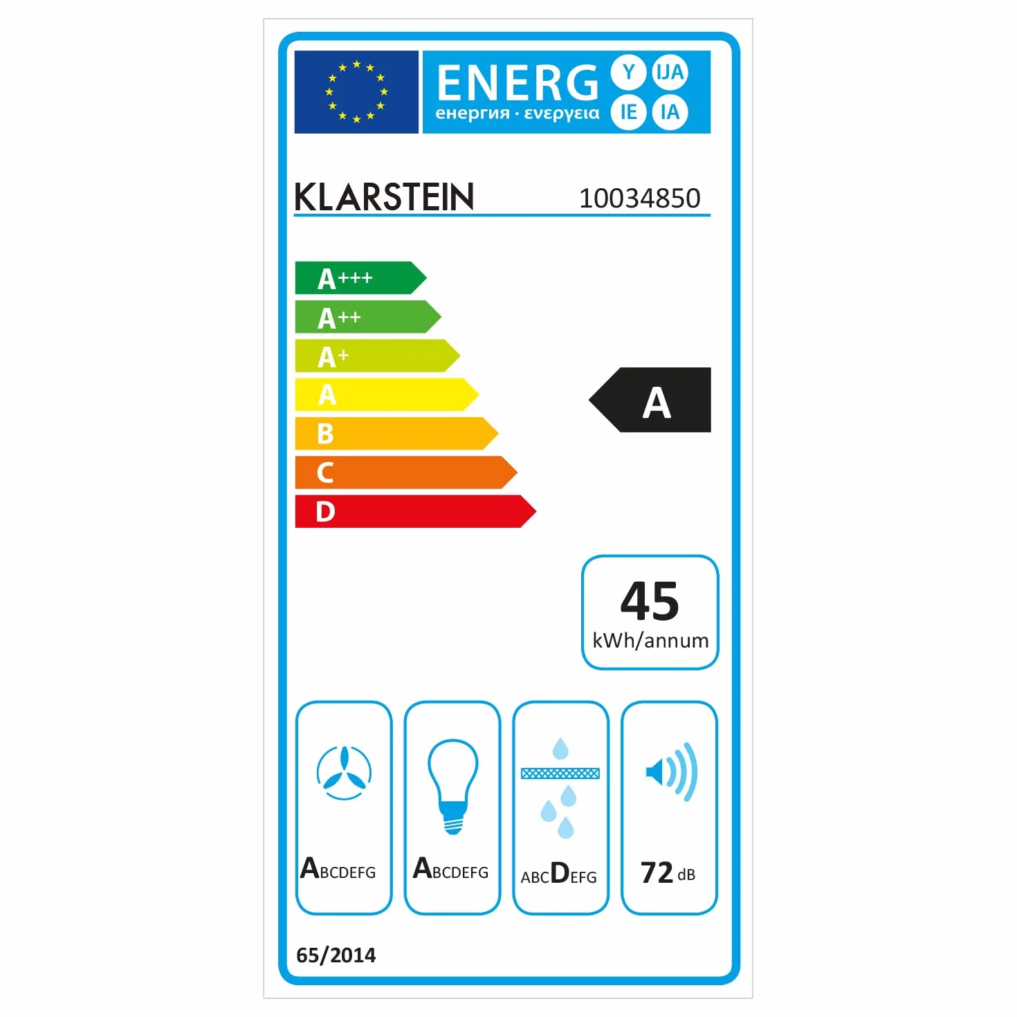 Klarstein Campana Isla Cocina Extractor 641m³/h Temporizador 3 Modos Filtros Carbón Activo