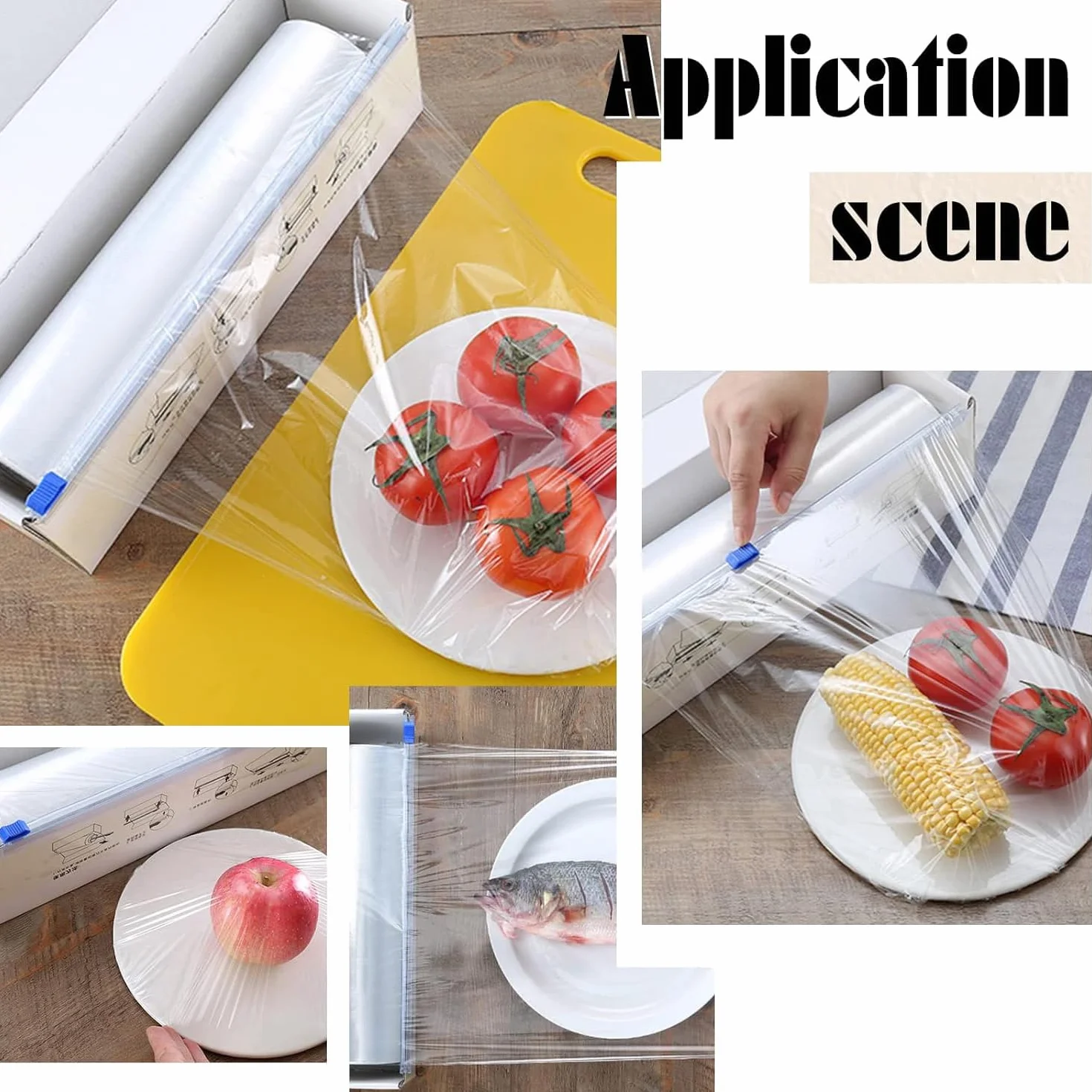Dispensador Papel Aluminio y Film Cortador Deslizante Montaje en Caja, 4 Piezas