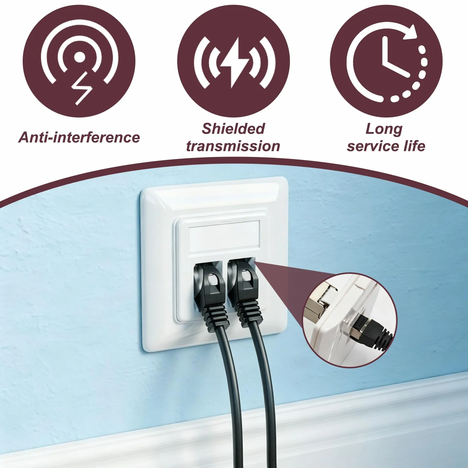 Módulo Keystone CAT6A RJ45 STP Blindado 10 Gbit/s 500 MHz LSA IDC Snap-In