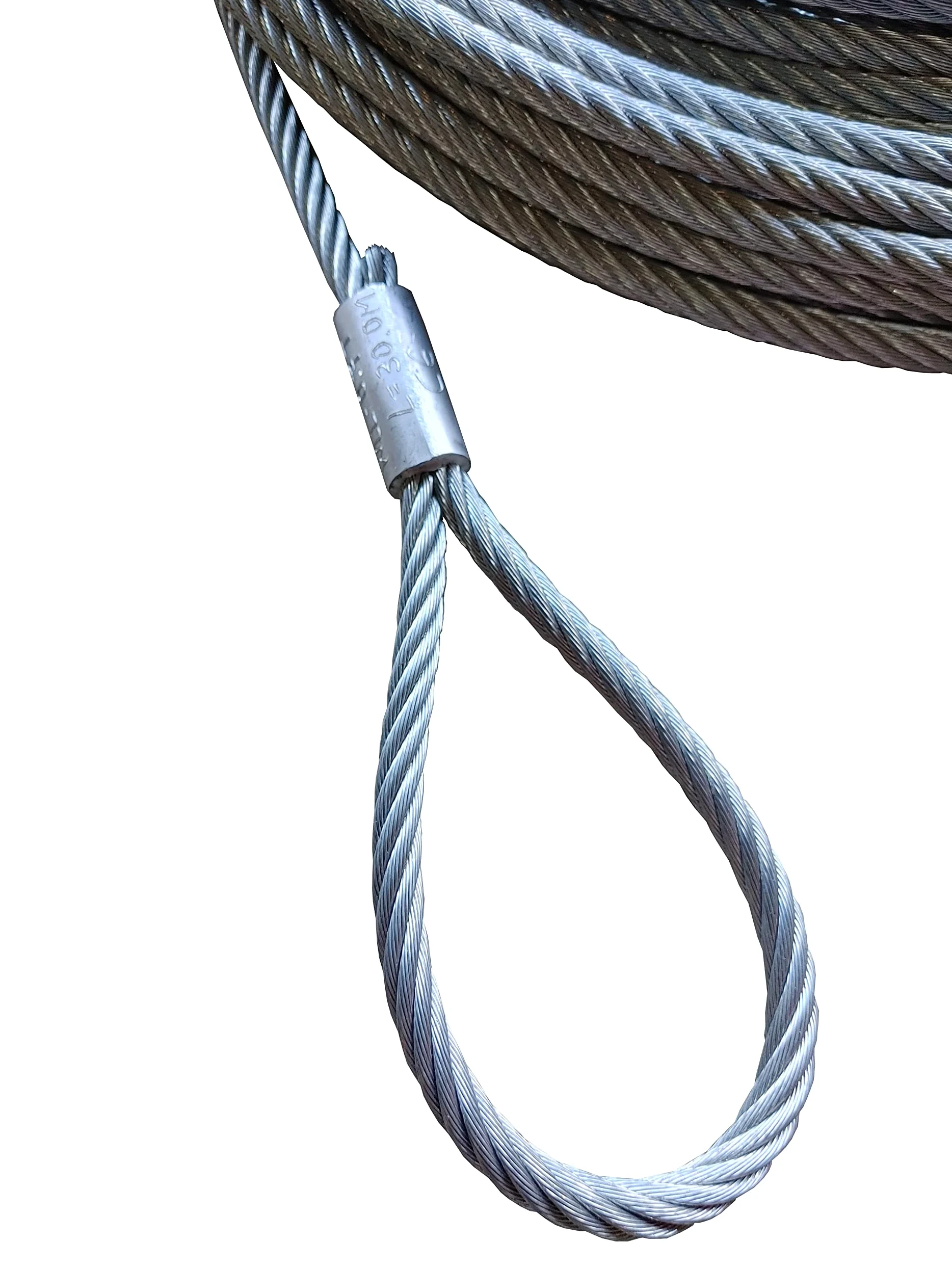 Cuerda forestal de 10 mm – Gancho – Ojal capacidad de carga: 1000 kg NL = 10 m, Cable de Acero, Guardacabos, ganchos de carga, gancho de construcción, cuerda forestal, cuerda de palanca de alambre
