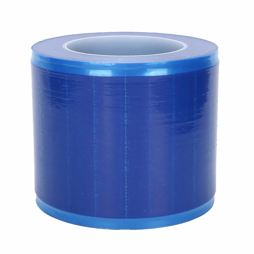 Película de Barrera para Tatuajes, Rollo Protector Impermeable Adhesivo, Cubierta Transparente Azul