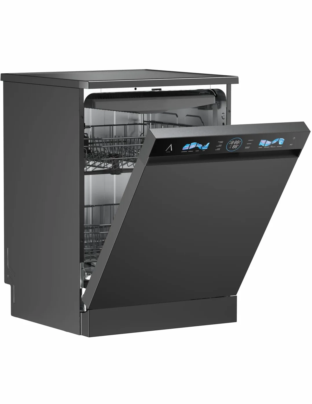 ALPHA Lavavajillas POSEIDON ELITE PRO Auto Door Open DualZone 14ser Negro