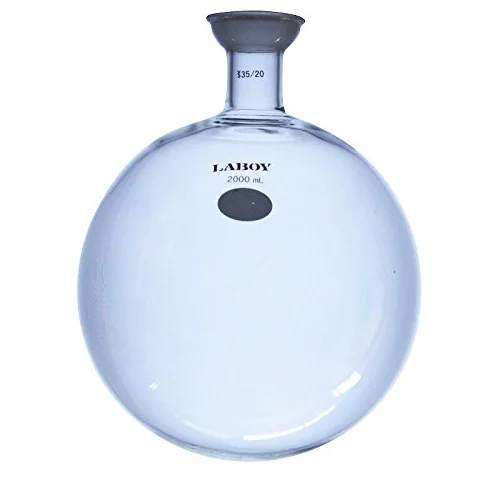 Laboy cristal 2000 ml de fondo redondo de ebullición matraz con 35/20 esférica conjunta