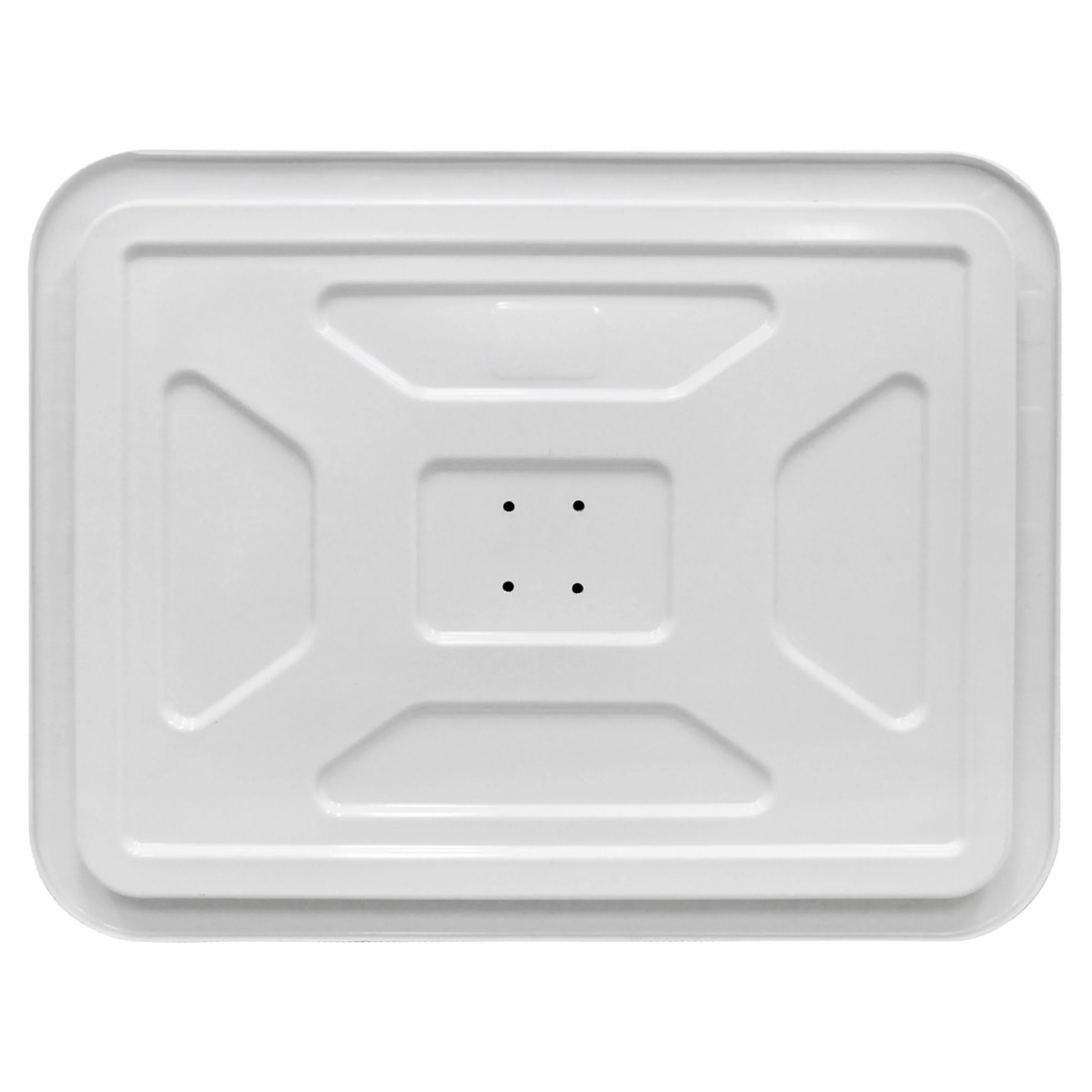 ECD Germany Espejo de tráfico rectangular cristal convexo de 60 x 80 cm con reflectores - Incluye soporte - Material de plástico ABS - blanco-rojo - Luna de seguridad de vigilancia observación cruce