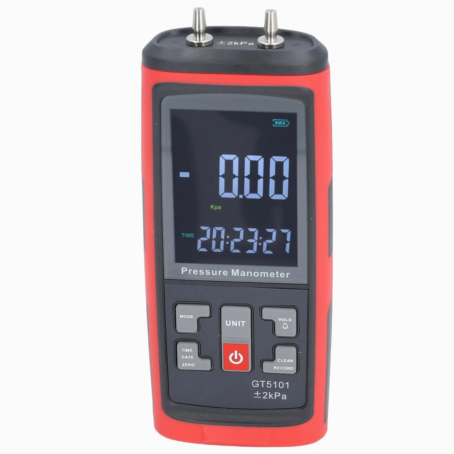 Demeras Manómetro Digital de Alta Precisión ±2KPa Manómetro Diferencial para Procesos Industriales Laboratorio HVAC