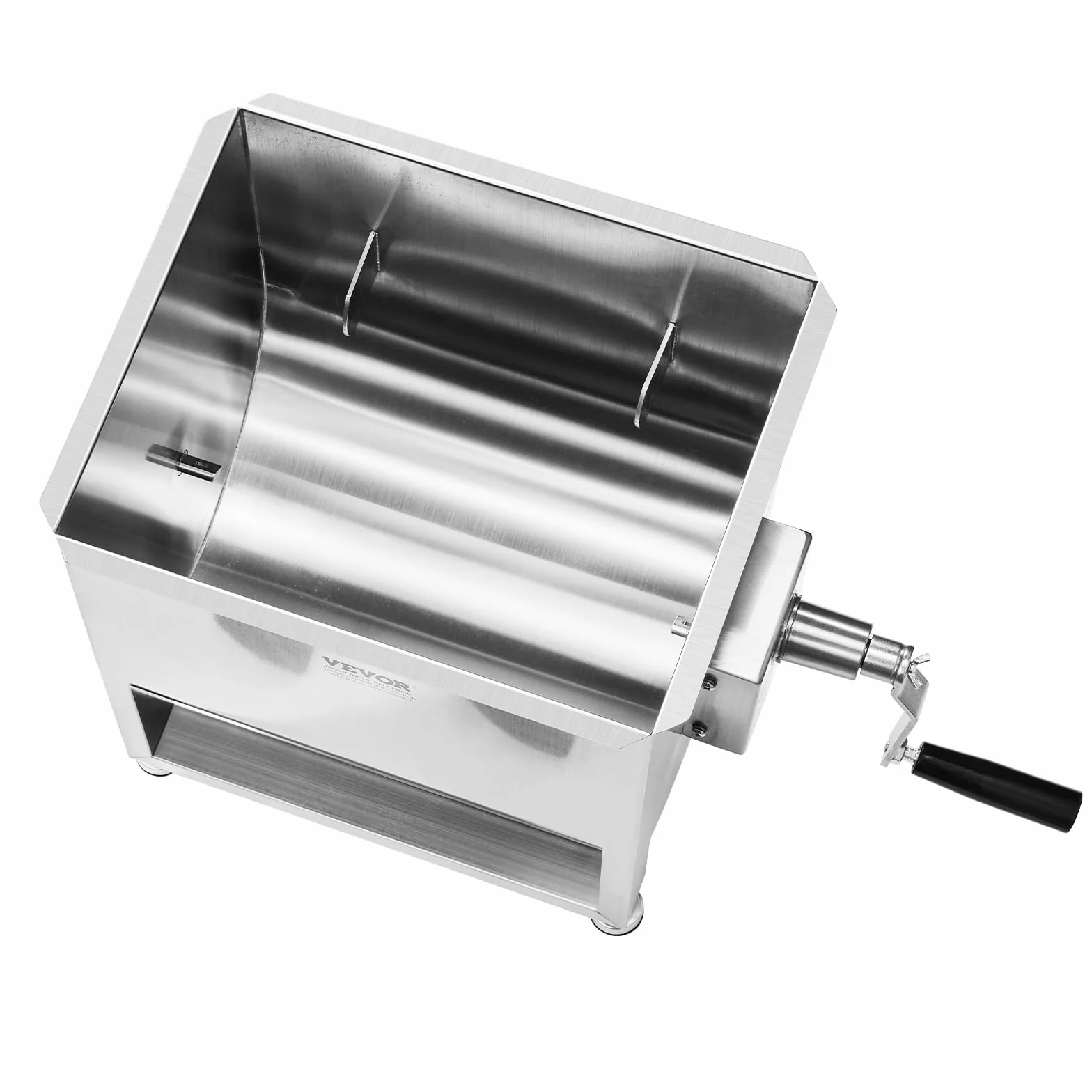 VEVOR Mezcladora de Carne Manual Tanque 30 L Equipo de Procesamiento de Carne Mezcla Máxima 20,4 kg Mezcladora de Salchichas de Acero Inoxidable Batidora de Carne con Tapa, Reductor de Engranajes