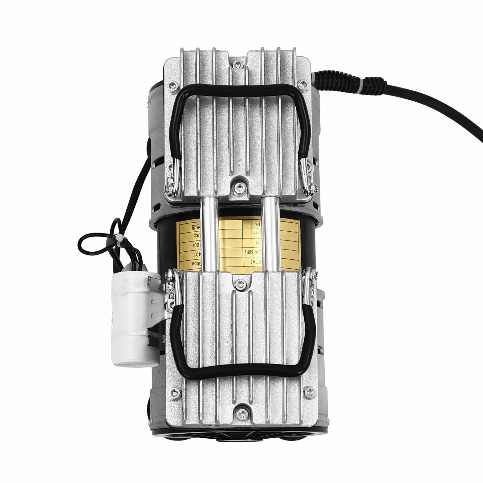 Bomba de vacío, 550 W, 1400 rpm, bomba de vacío sin aceite, con silenciador, 8 bar, 120 l/min, bomba de presión de laboratorio, para experimentos de estanqueidad de gas, procesamiento de alimentos