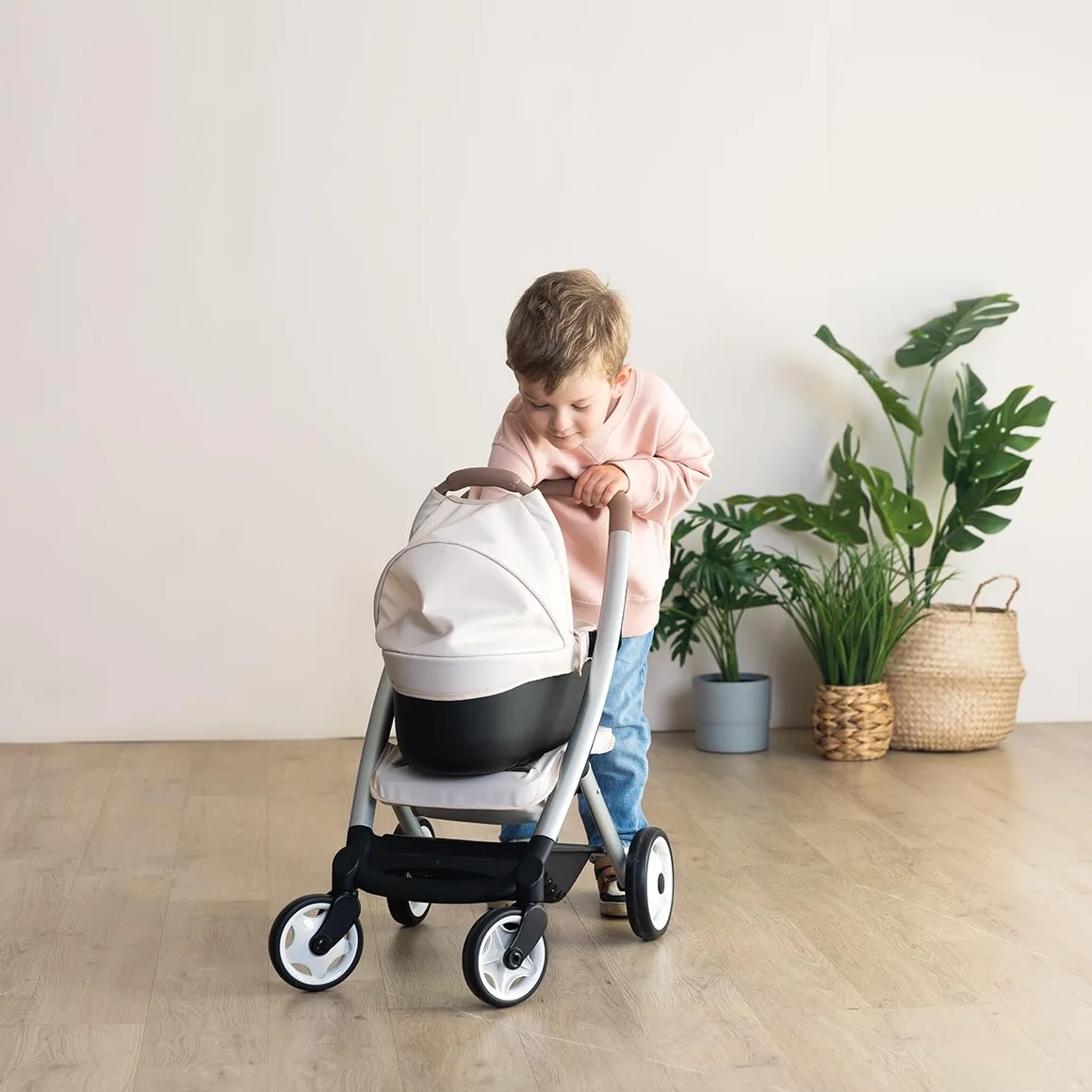 Smoby Maxi-Cosi Cochecito Beige para muñecas 42 cm 3 años