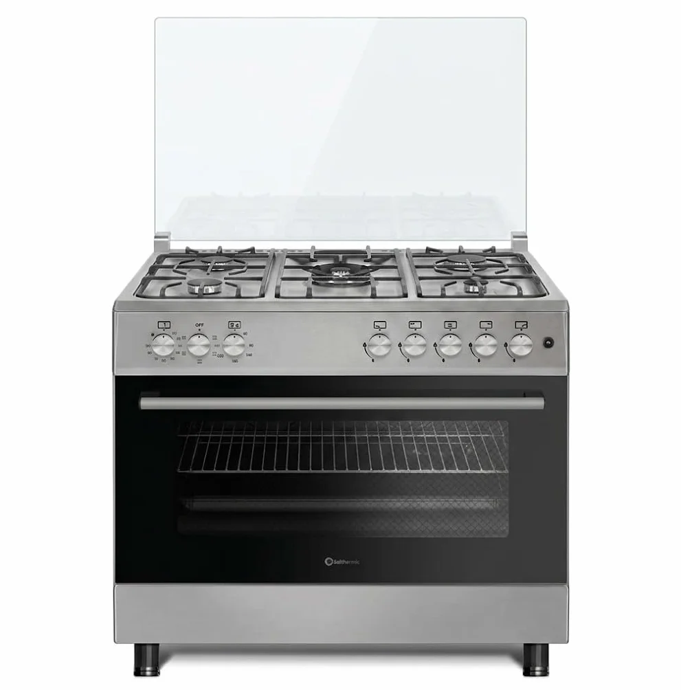 SOLTHERMIC F9L50E5RI Cocina Gas Horno Eléctrico Inox 90 cm 5 Fuegos 115 L FFD