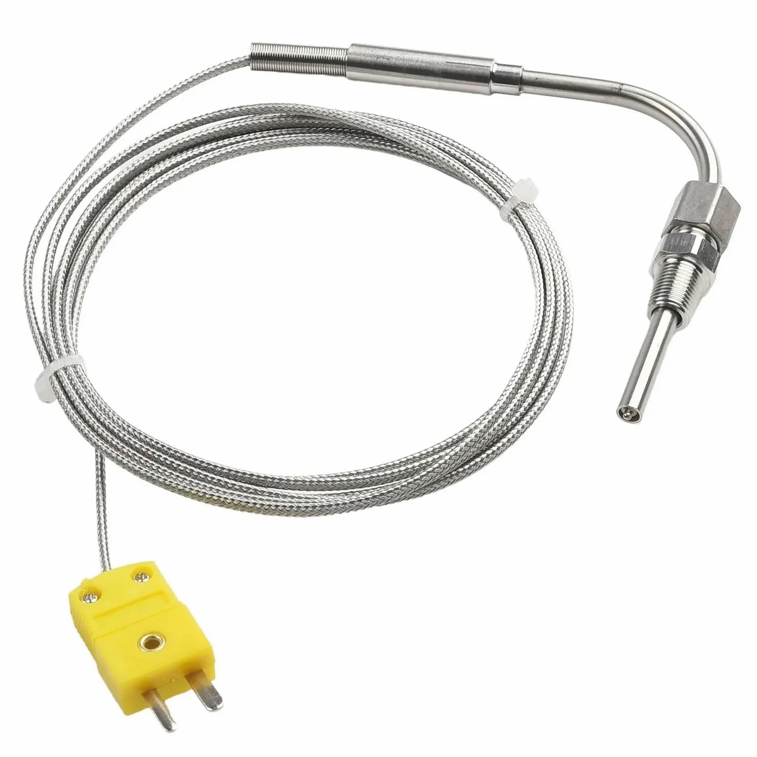 Sonda de escape Roscas de termopar EGT Bloqueo de presión tipo K de alta temperatura Acero inoxidable ajustable Fácil uso